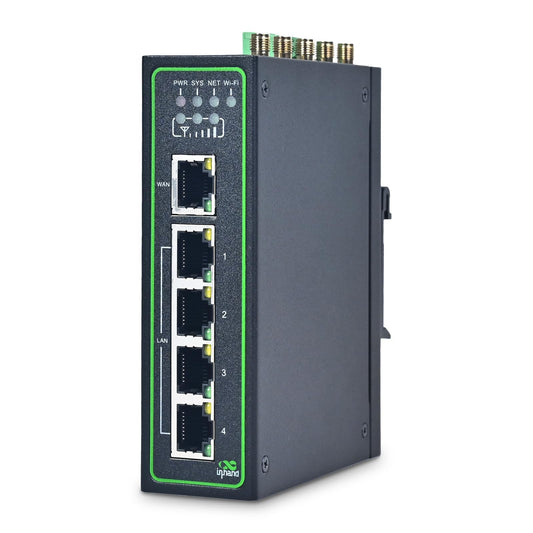 InHand Networks IR315, Industrial IoT 4G LTE VPN Router, 300Mbps Cellular + Wi-Fi, Dual SIM Slots,5 Ethernet Port, Din-Rail Mounted, Support AT&T, T-Mobile & Verizon (LTE CAT 6 & Serial Port & GNSS)