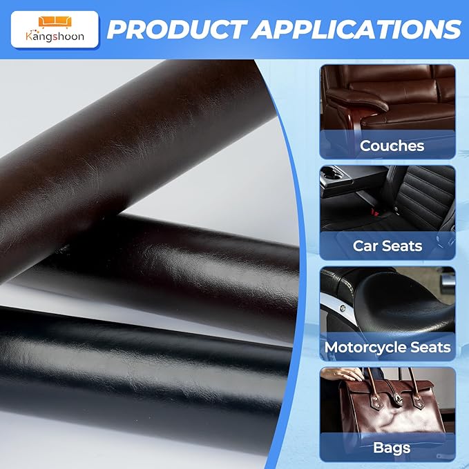 Leather Repair Patches, 17X158 Inch Self-Adhesive Leather Repair Tape, Stretch