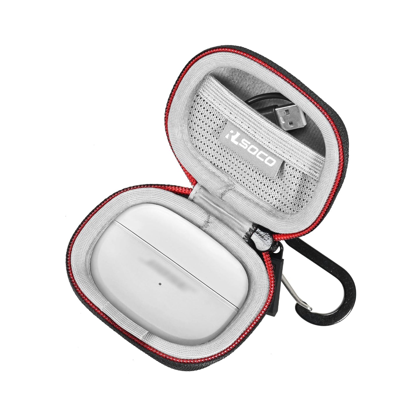 RLSOCO Carrying Case for Bose Ultra Open Earbuds | Travel Organzier Case Cover Shockproof, Dustproof, Water-Resistant Storage Pouch with Sturdy Metal Hook (Case Only)