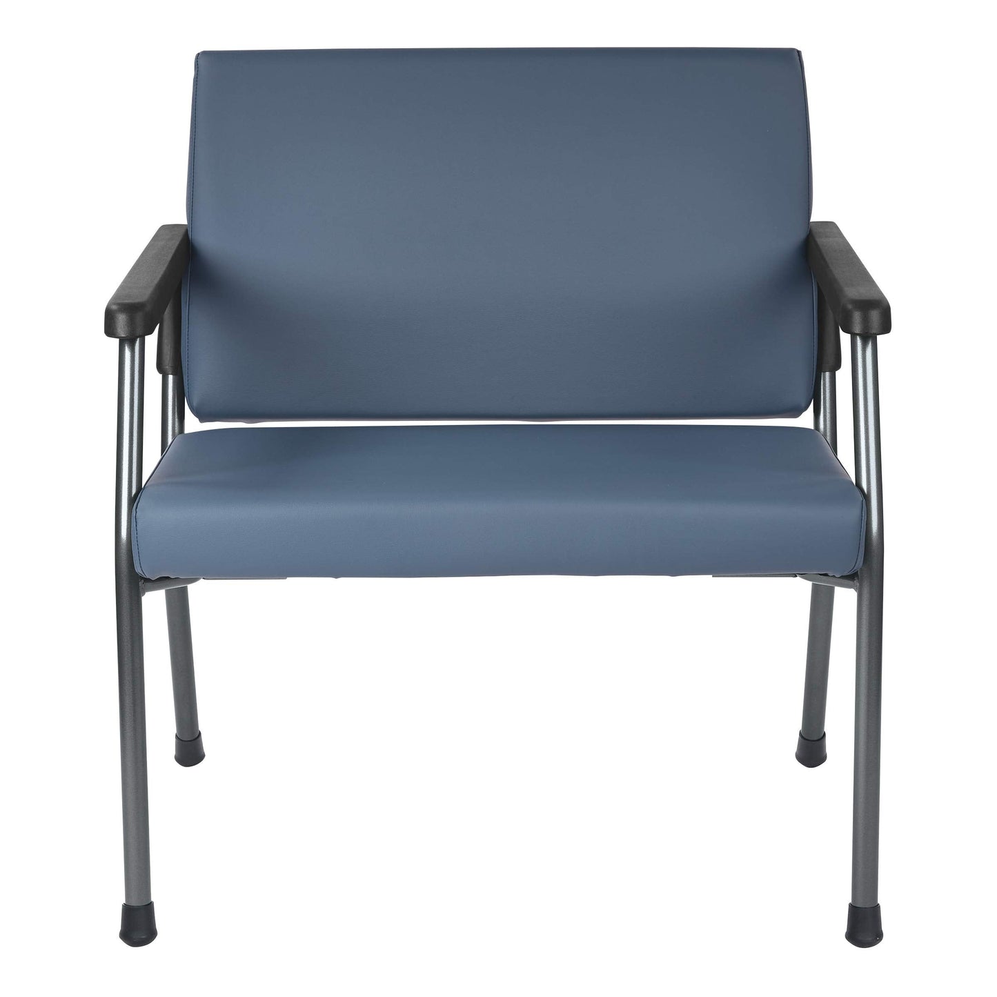 Office Star Products Bariatric Big and Tall Medical Office Chair with Oversized 29 Inch Wide Seat and Sturdy Metal Frame with Back Reinforcement, 500 Pound Limit, Dillon Blue Faux Leather Fabric