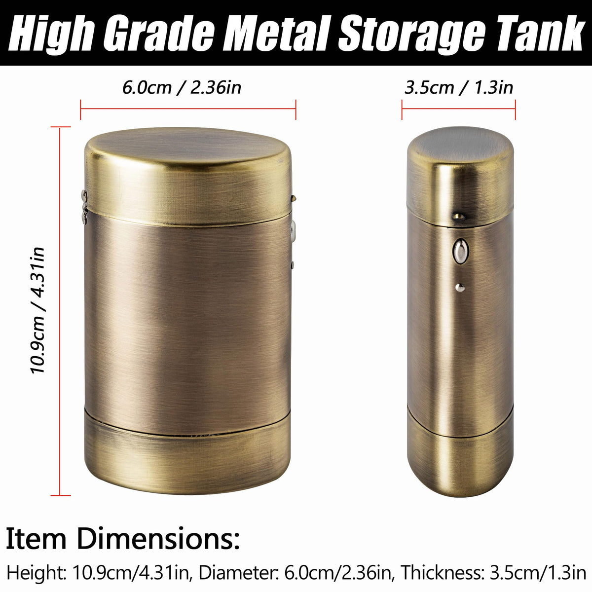 Goshentech Oval Vintage case,20 Capacity 100mm King Size (Bronze)