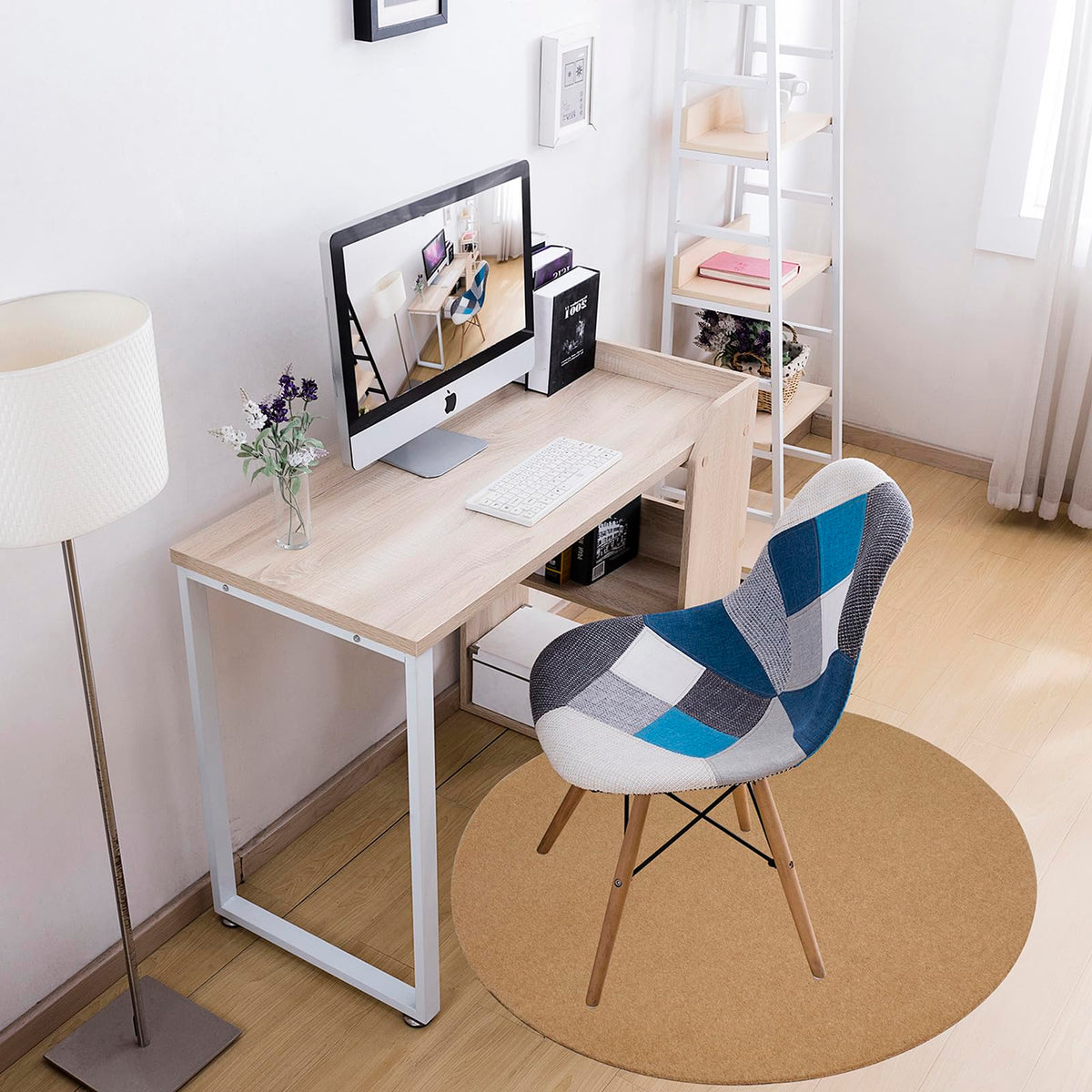 Office Chair Mat for Low Flat Pile Carpet/Hardwood Floor, Round 39"x39" Non-Slip & Noise Reducing Carpet Floor Protector Mat (Coffee Brown)