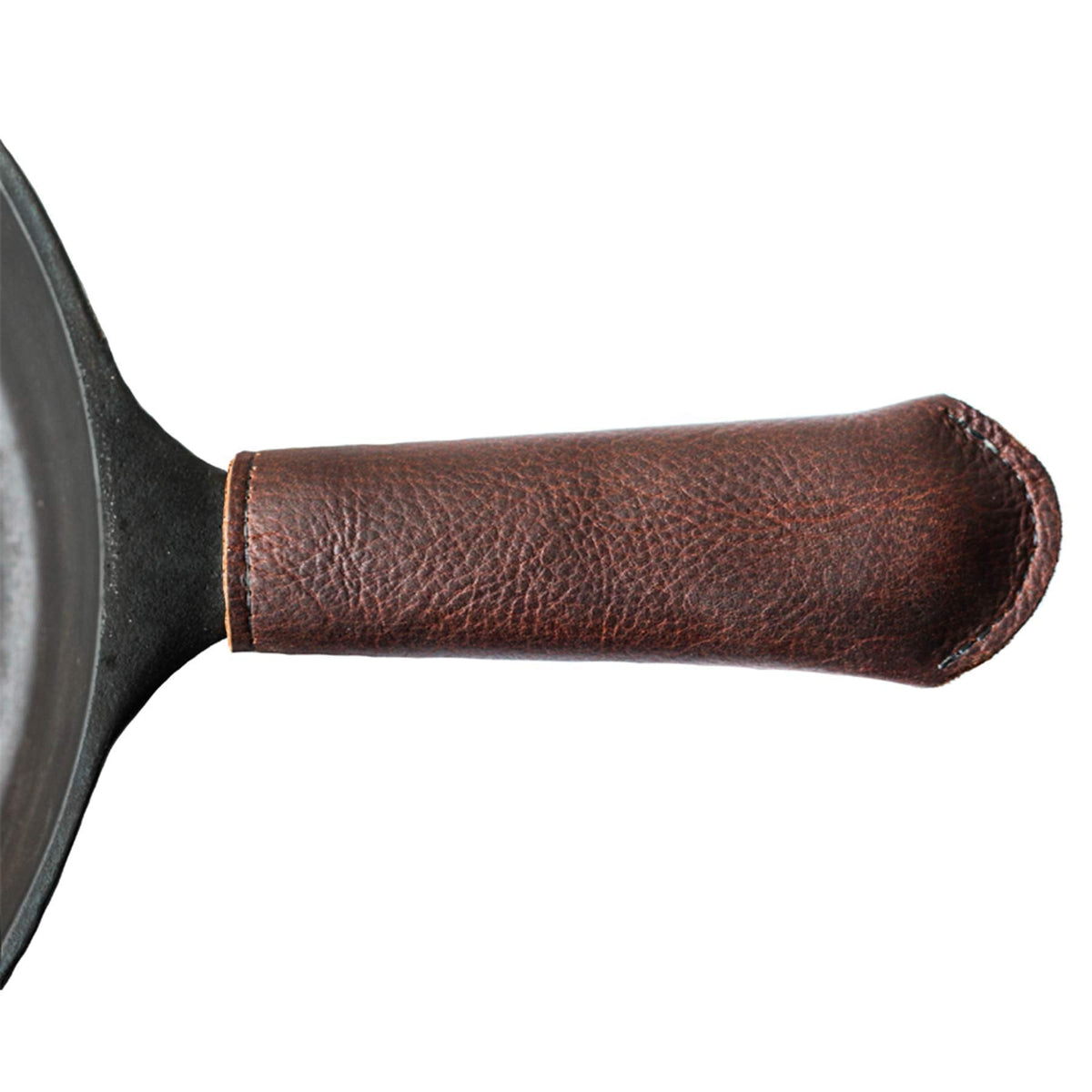 Leather Cast Iron Skillet Pan Handle Cover (Long 5.75")