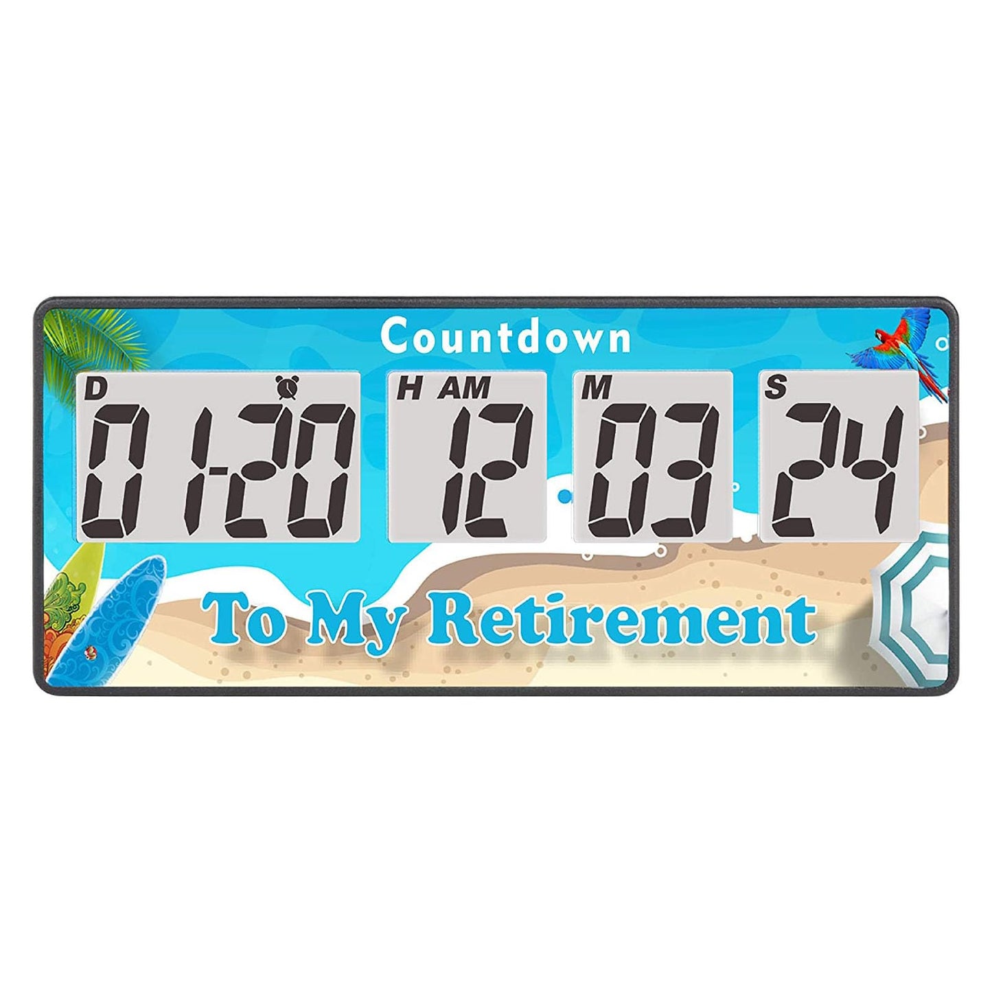 Yooreal Digital 9999 Days Countdown Days Timer Clock,Retirement Countdown Timer,Magnet Design,Loud Alarm,Tracks Wedding Vacation Working Cooking Baby Birth (Blue)