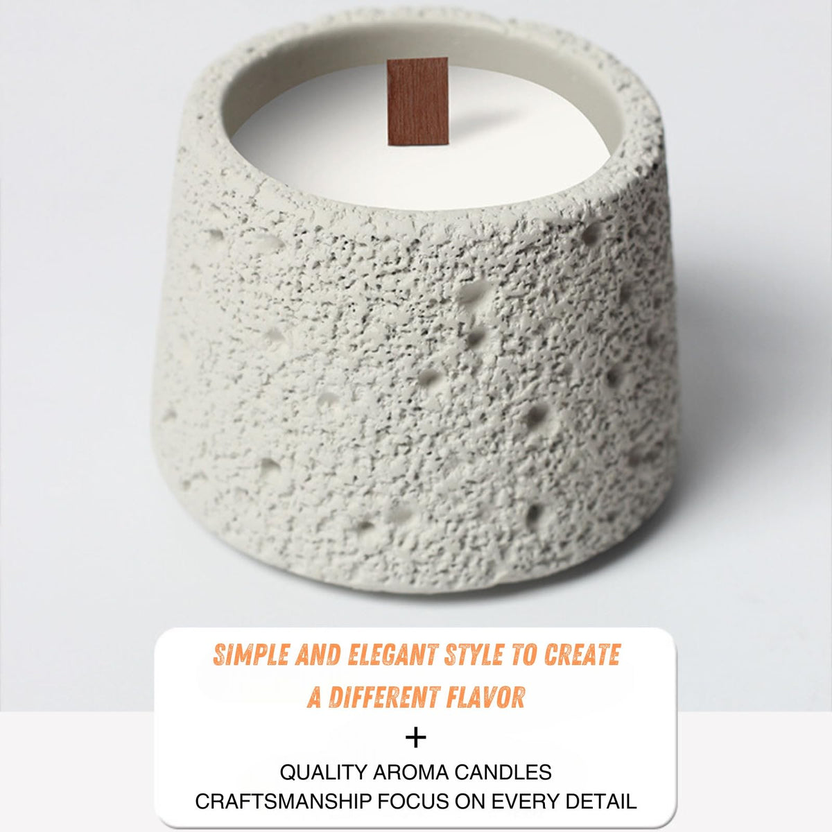 Boxonly 3-Pack Nordic Cement Tealight Candle Holders – Black Empty Candle Containers for Home Décor, Minimalist Stone Design, Ideal for Aromatherapy and Gifts (No Wax)