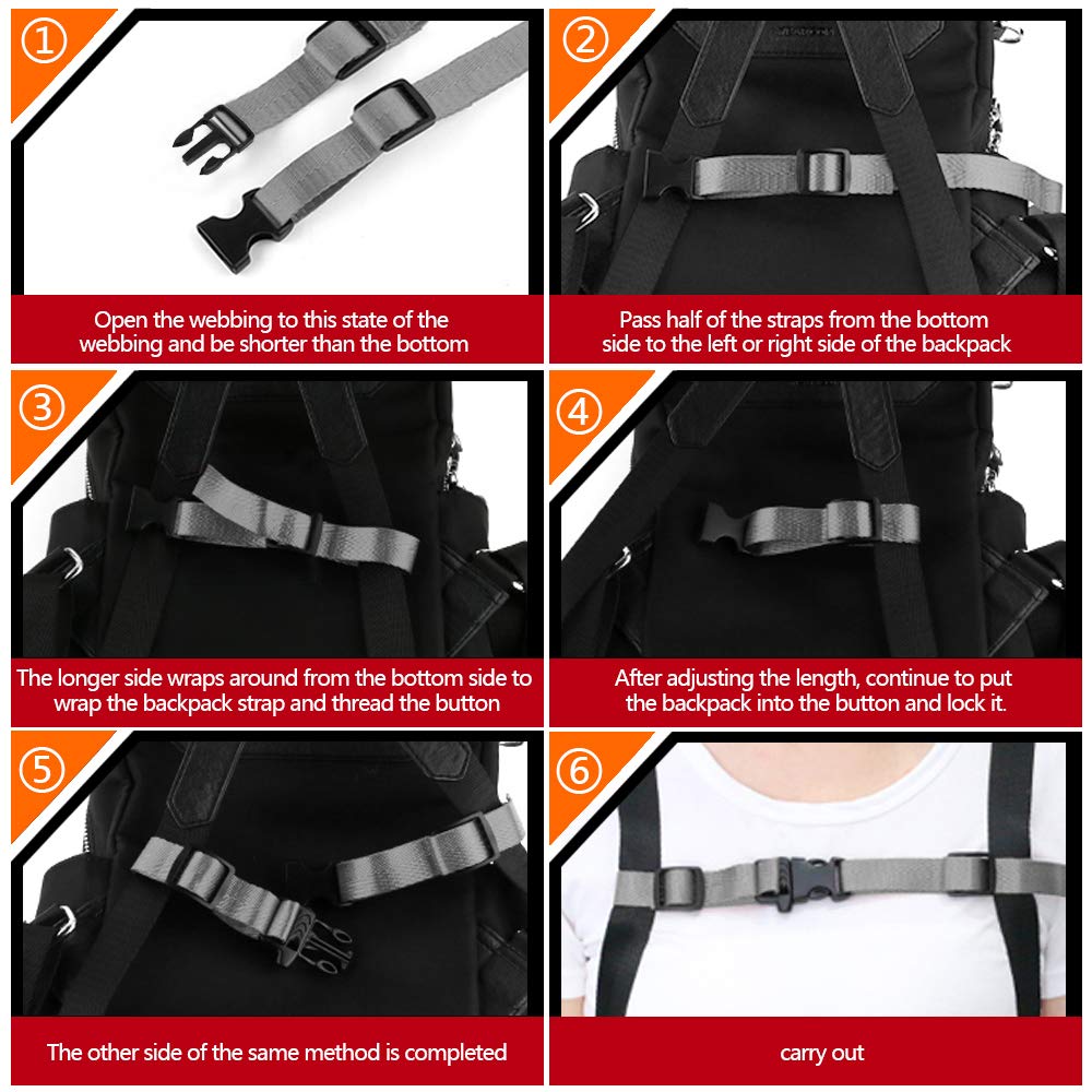 YGDZ 1 Inch Buckles, 30 Pack Plastic Quick Release Parachute Buckles for Backpack Strap Webbing Belt, Black
