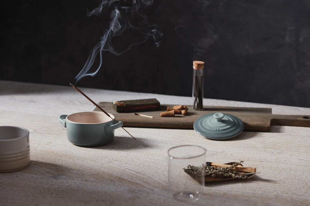 Le Creuset Stoneware Mini Round Cocotte, 8 oz., Sea Salt