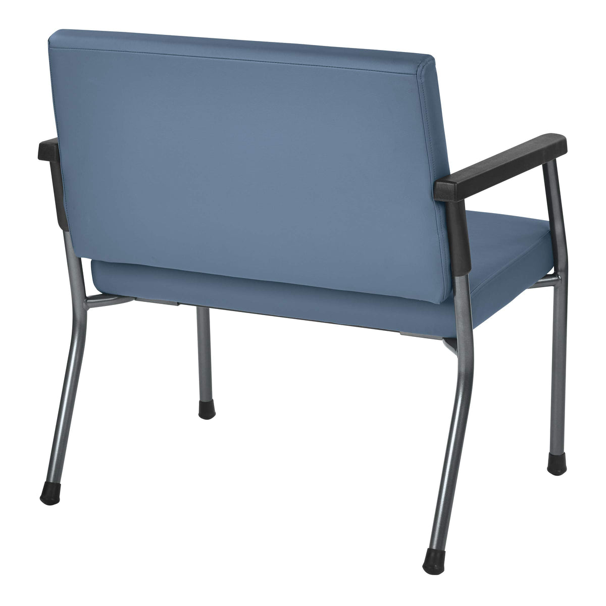Office Star Products Bariatric Big and Tall Medical Office Chair with Oversized 29 Inch Wide Seat and Sturdy Metal Frame with Back Reinforcement, 500 Pound Limit, Dillon Blue Faux Leather Fabric