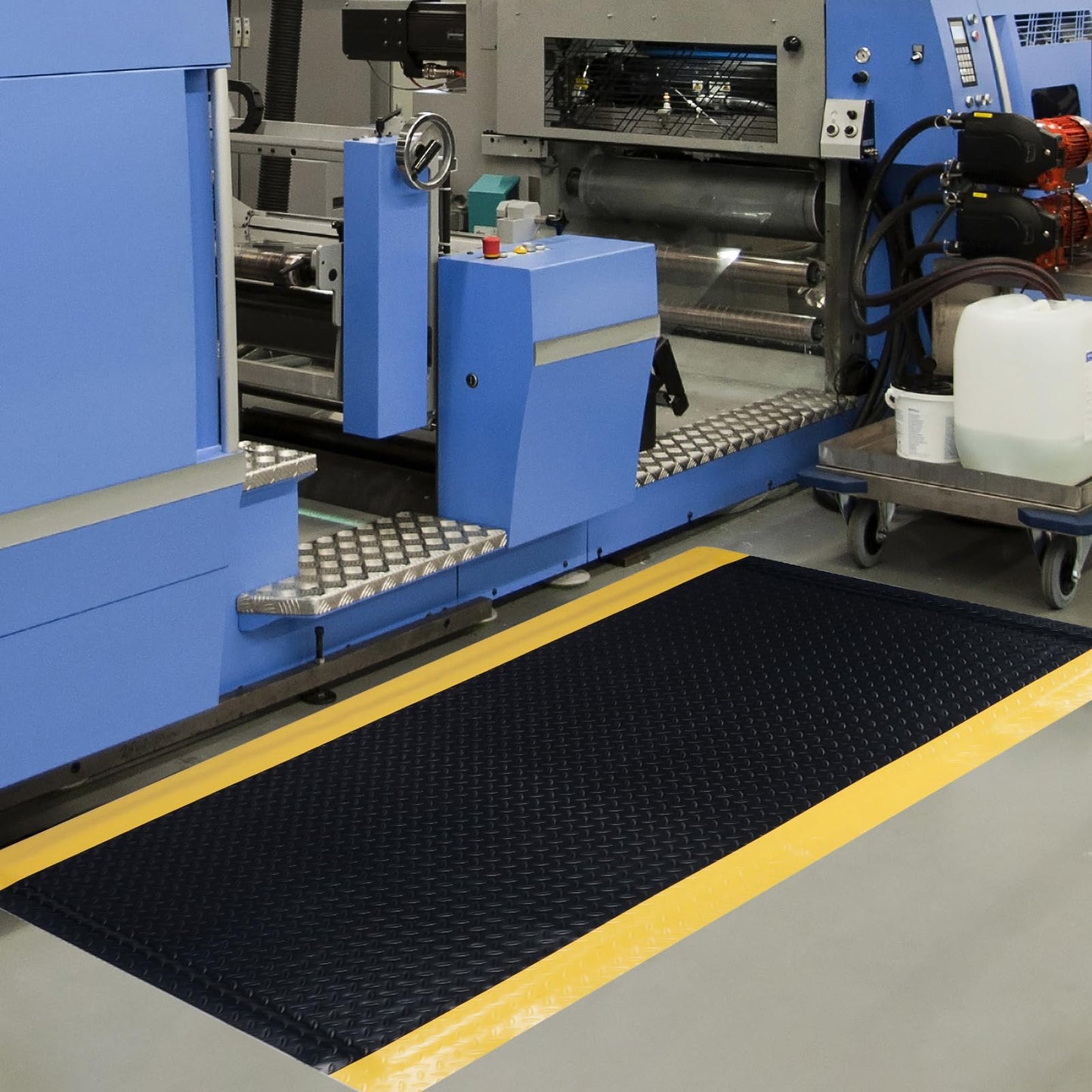 ISXACFF Anti Fatigue Mats Industrial 2' x 6' 15/16" Thick Ergonomic Standing Mat Commercial Kitchen Mat Heavy Duty Diamond Plate Shop Floor Mats Helps Relieve Back and Leg Soreness