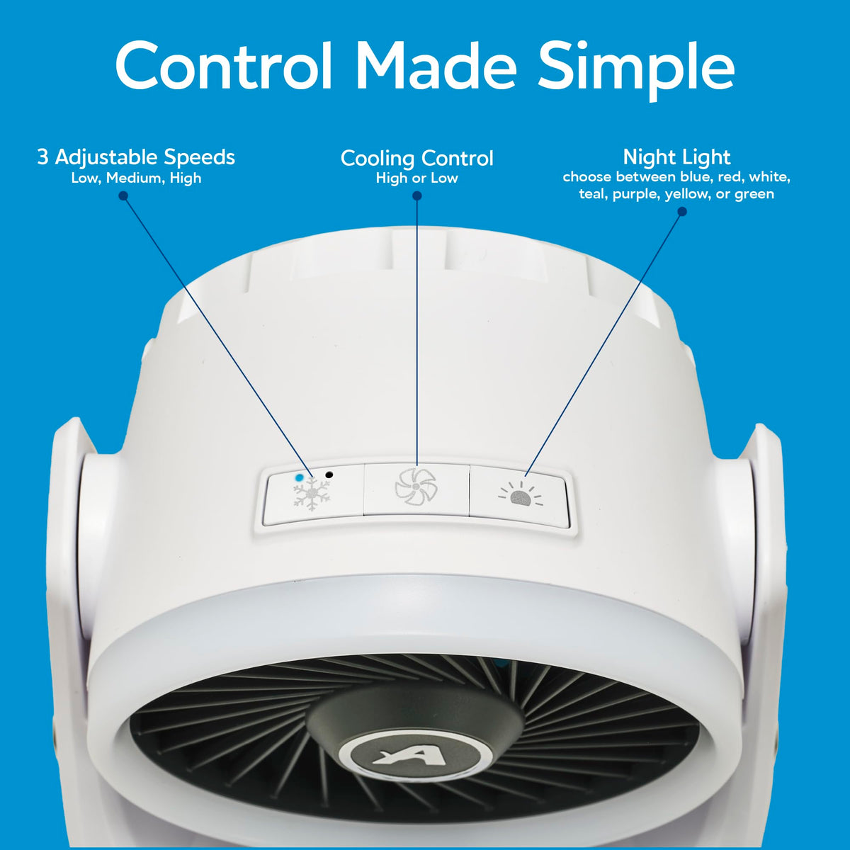 Arctic Air Ice Jet X3 Portable Air Cooler,Dual Mist Modes, Up to 8-Hour Cooling Time, 3-Speed Portable Cooler with Adjustable Airflow, USB C, LED Mood Light, Lightweight, Great for Home & Travel