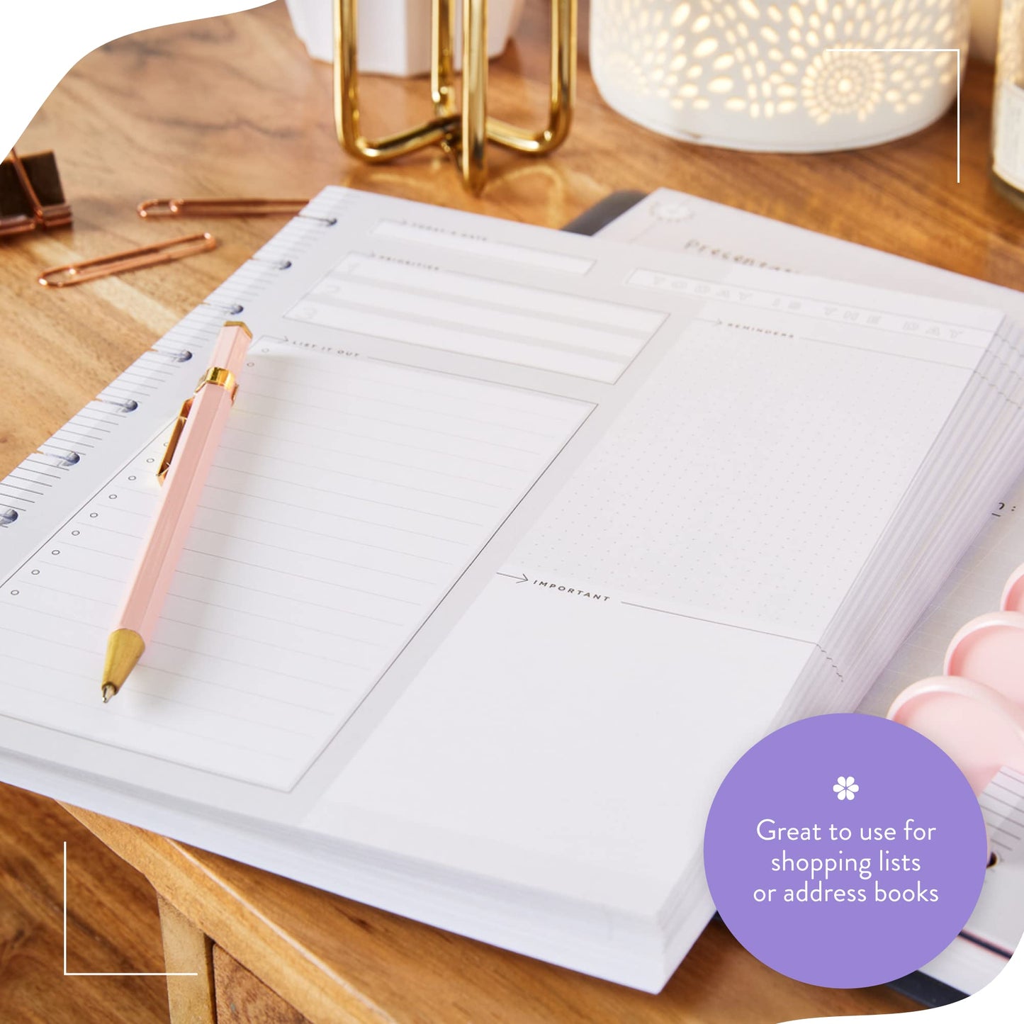 Happy Planner Plans + Notes Planner Refill Paper, 100 Sheets of Lined and Dashboard Layout Notebook Paper for Journals, Classic Size, 7"x 9.75"