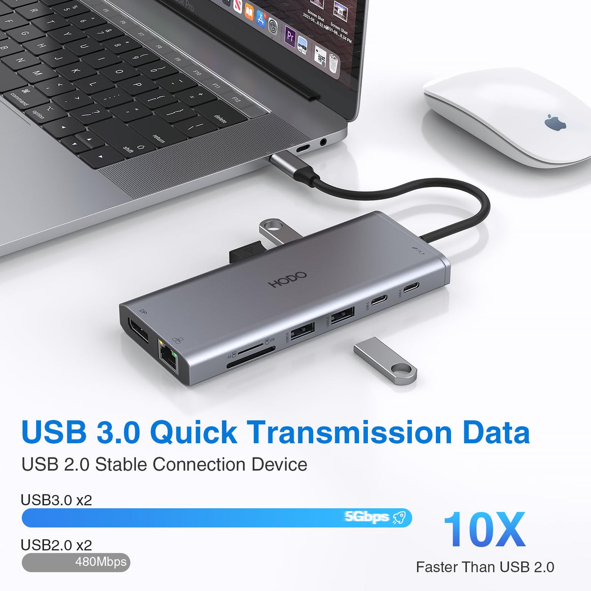 USB C Docking Station Dual Monitor HDMI for Dell HP, Laptop Docking Station 3 Monitors Triple Display USB C Hub Dock to 2 HDMI 4K,DP,Ethernet,6 USB,PD,SD/TF, Audio, USB C Adapter 14 in 1 for Lenovo