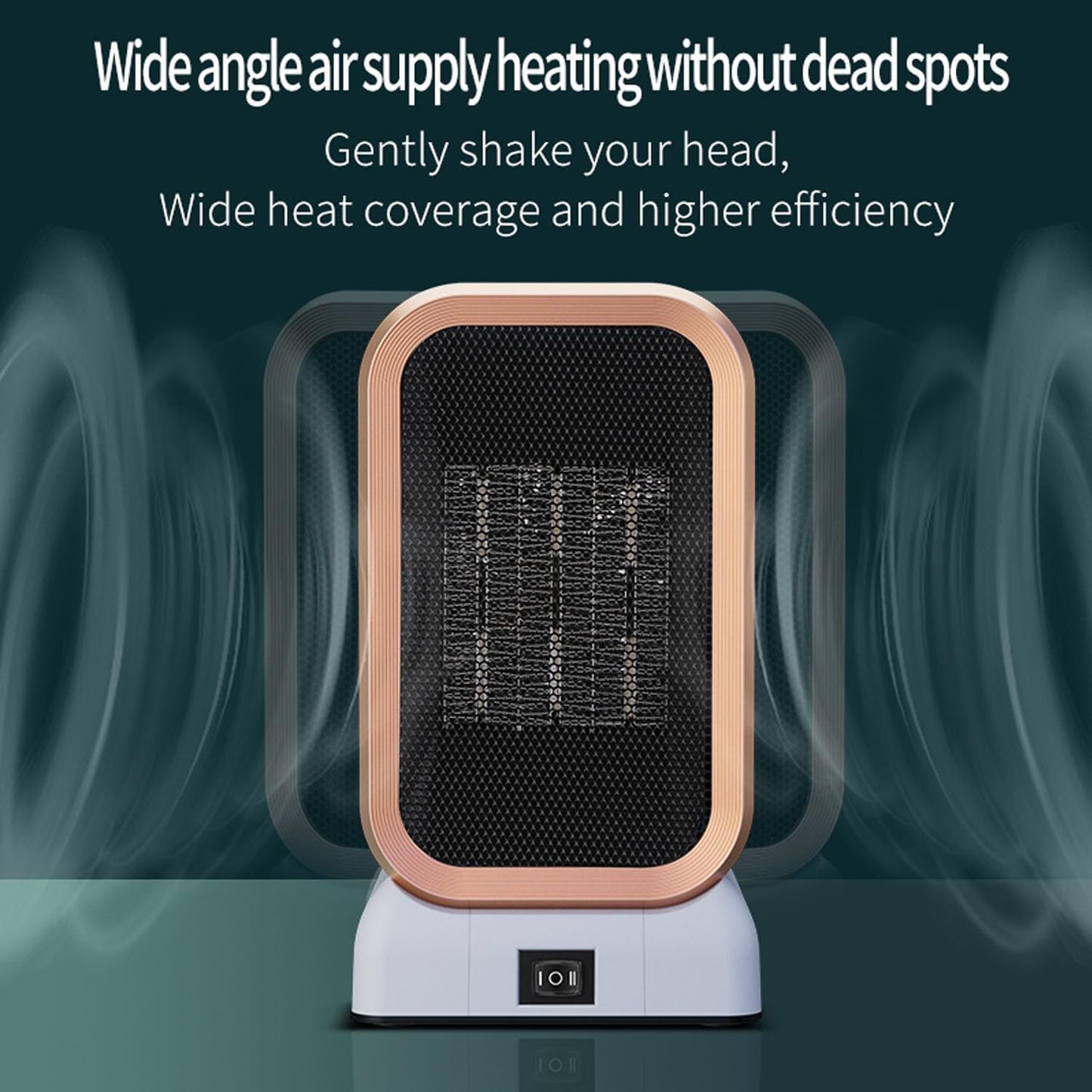 Space Heater for Indoor Use, 1000 Watts High Output & 2 Speeds, Electric Small Heater for Office Desk Home (White) (White)
