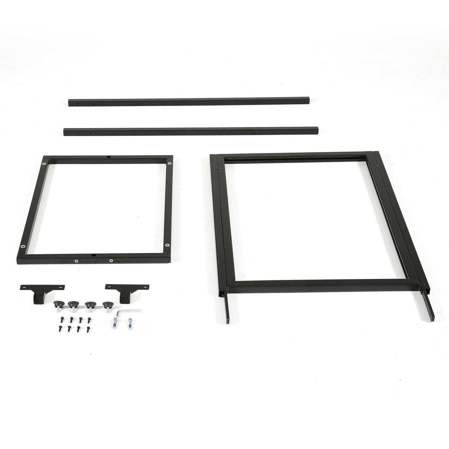 M&T Displays Metal Eco Info Board, Black 24x36 Inches Slide-In Poster Sign Holder 1 Tier Double Sided Floor Standing Pedestal Advertising Display with Backing and Anti-Glare PET Cover