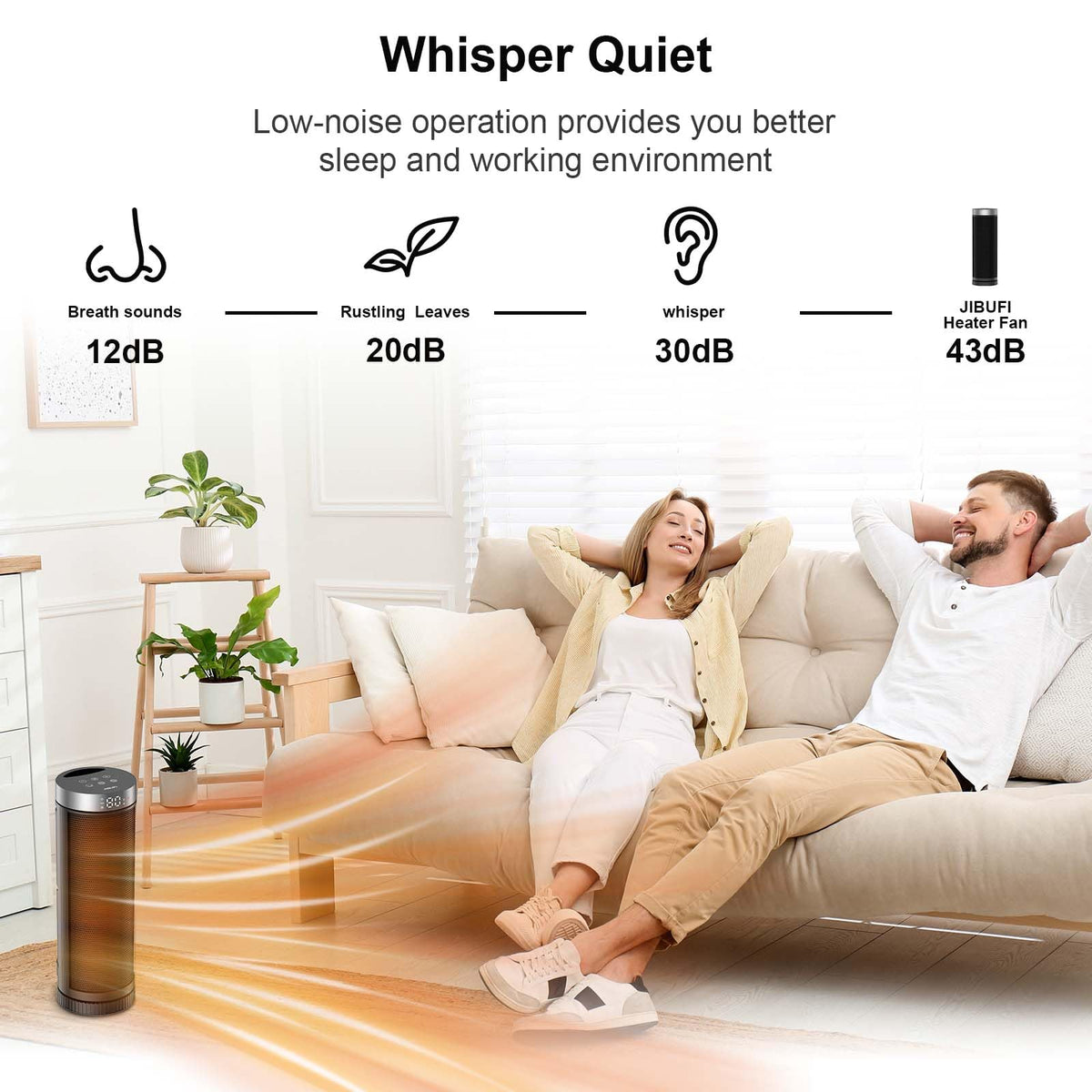 Ceramic Space Heater, Portable Indoor Heater with Remote Control, Three Heating Modes, Overheat and Tip-Over Protection, Suitable for Home, Office, Bedroom, Indoor Use