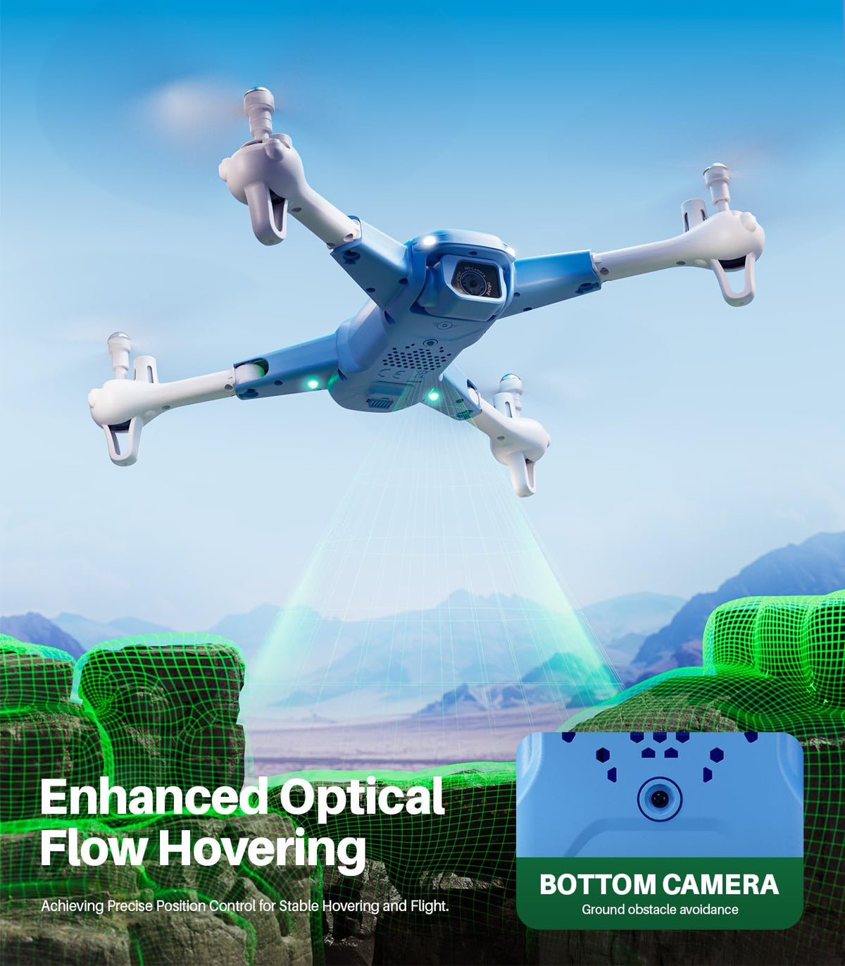SYMA Drone with Camera 1080P HD FPV Foldable Drone for Kids and Adults, Quadcopter Toys Gifts with Optical Flow Positioning, 90°Adjustable Lens, 3D Flip, One Key Function, Headless Mode
