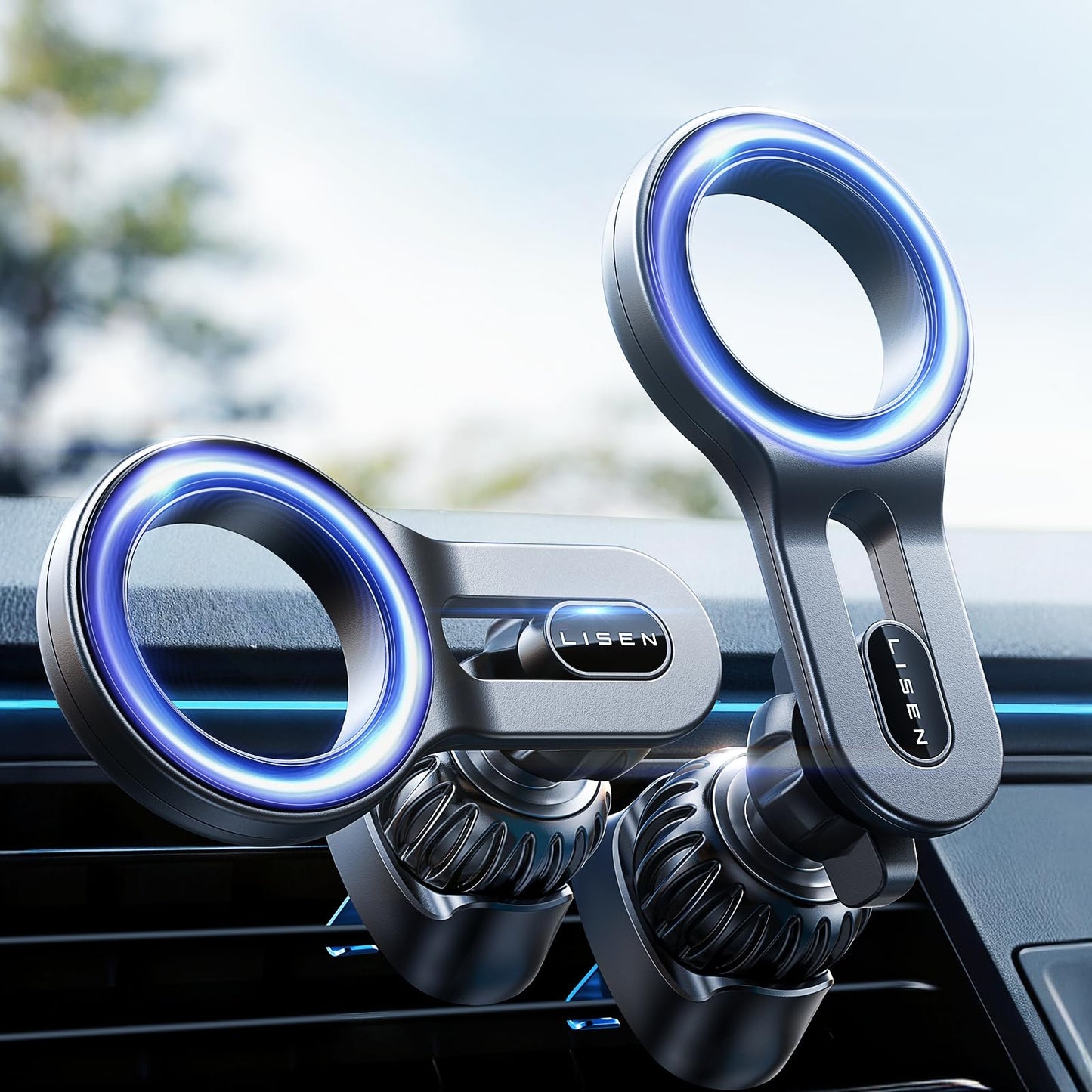 LISEN for MagSafe Car Mount, Magnetic Phone Holder for Car Air Vent Phone Mount, Hands Free Car Phone Mount Phone Holders for Your Car Accessories for Women Men for iPhone 17 Pro Max, Gifts for Mom