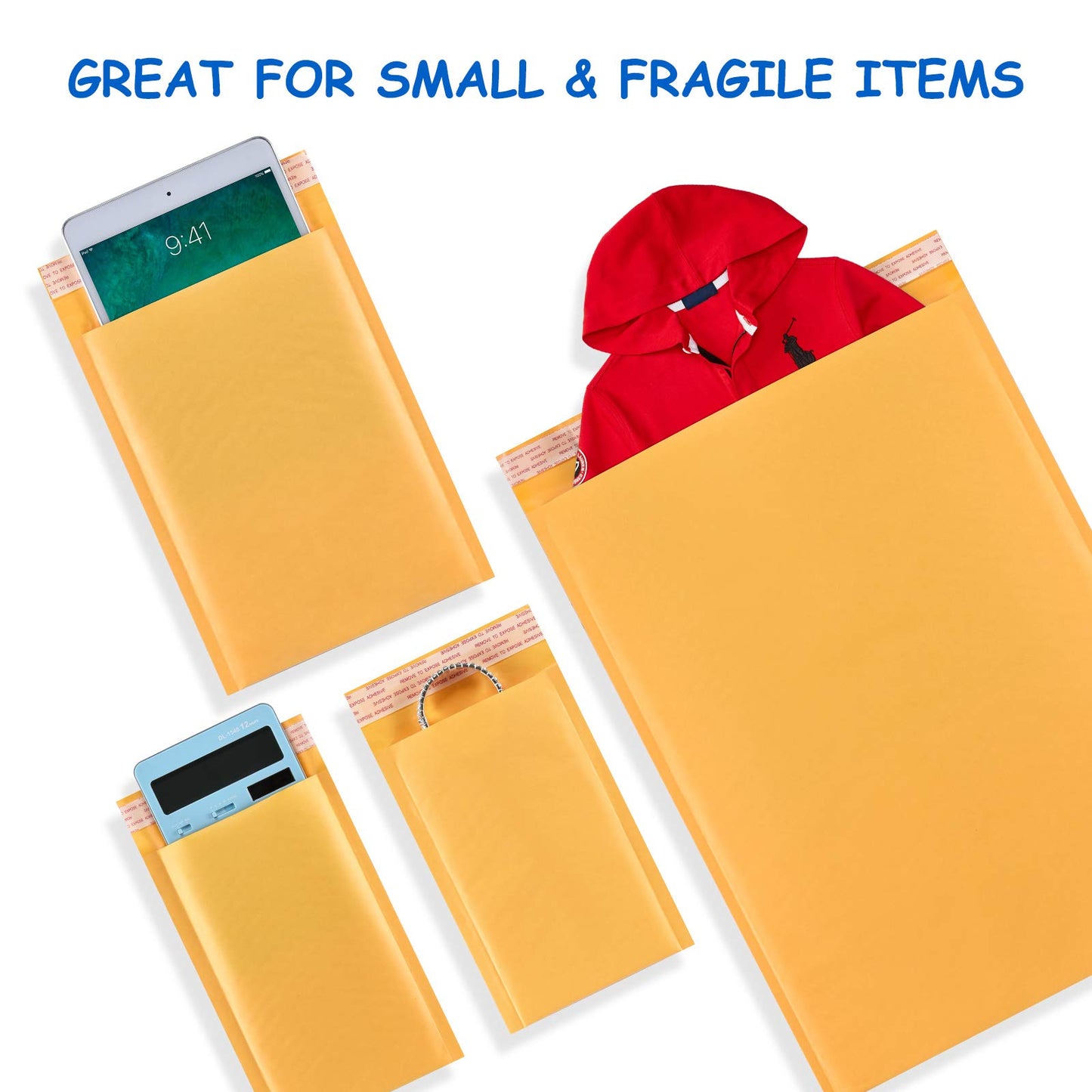 Pacific Mailer Bubble Mailer #0 Kraft Bubble Mailers Strong Adhesion Padded Envelopes Packaging for Small Business [7.25x9 (Usable Size 6.5"x9"), Self Seal, Pack of 50]