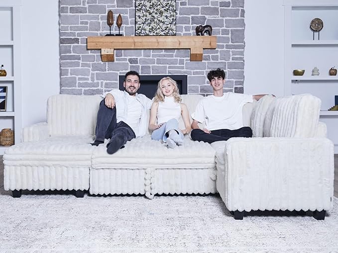 Belffin Corduroy Sectional Sleeper Sofa