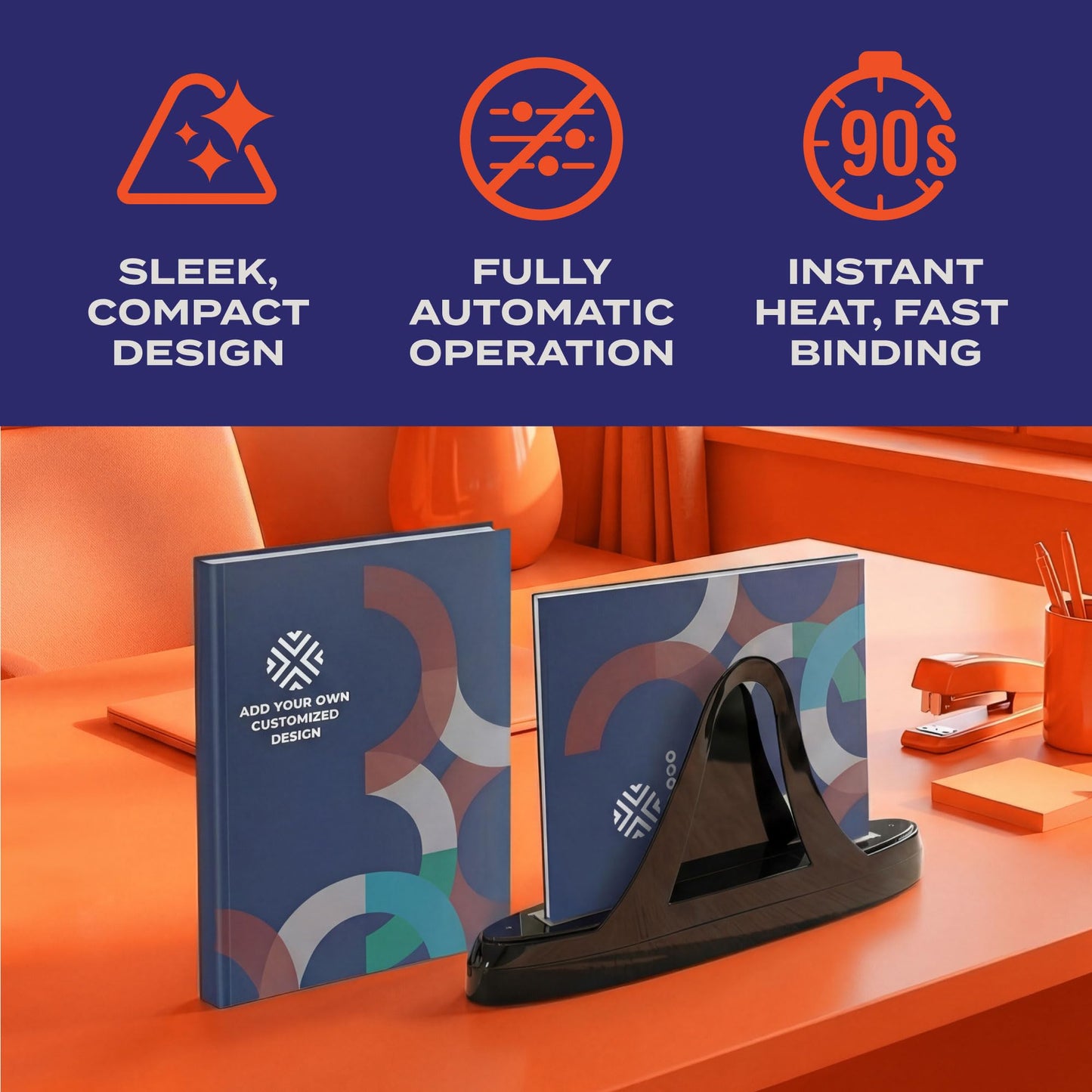 Unibind60 Pro Thermal Binding Machine only by Peleman – Compact Book Binder for Office Supplies | No Warm-Up Needed | Fast, Easy Binding for Reports, Documents, and Covers with a Professional Finish