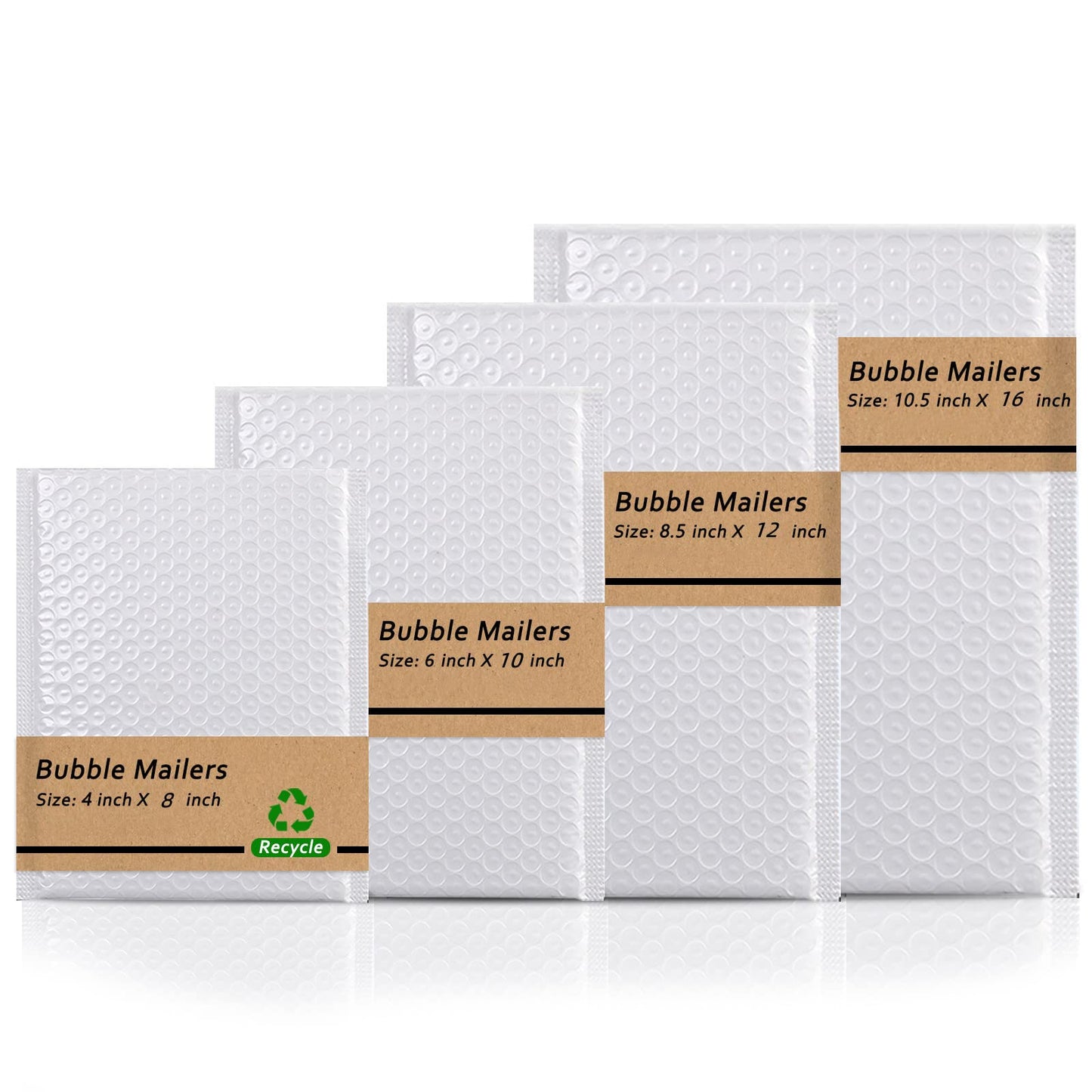Bubble Mailers 4x8"-100pcs,Padded Envelopes Mailers,Sealing Shipping Bags for Small Business, Shipping Envelopes with Self Sealing, Waterproof and TearProof