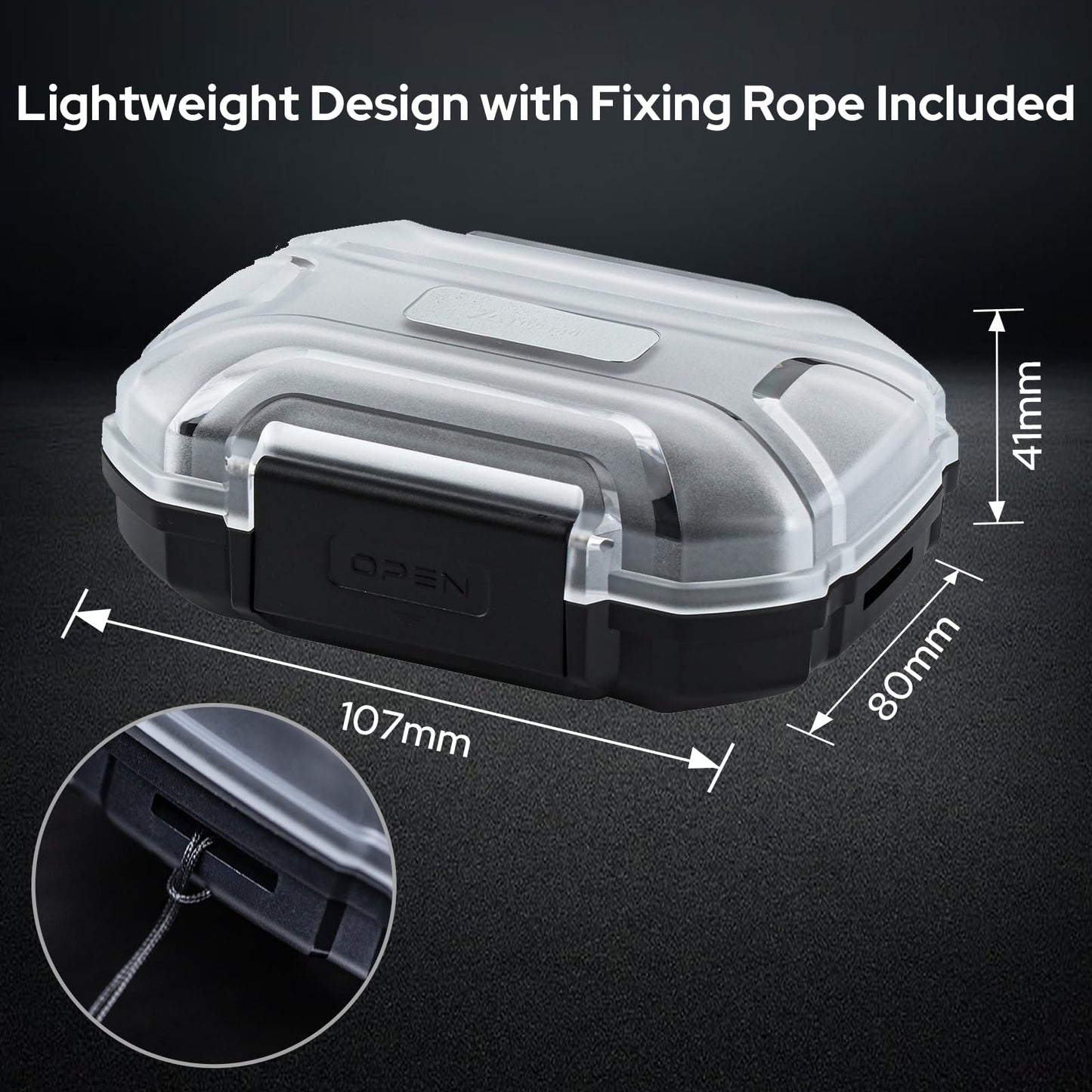 Linsoul LC02 in Ear Monitor Case, Portable Earbud Hard Case, Waterproof Earphone Storage Box, Travel Carrying Case for Headphones and IEM Cables, Fit for ZS10 PRO Cadenza Supermix4 Hype4 Zero:2 Zonie