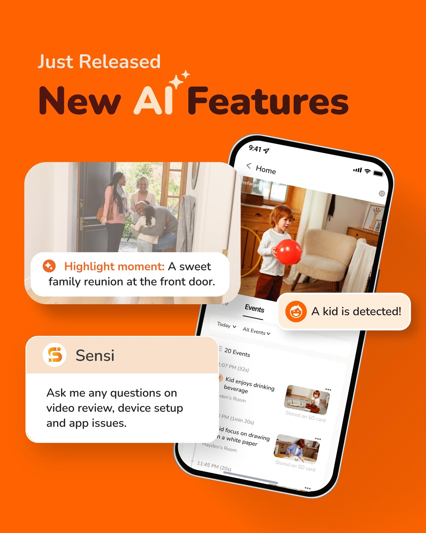 SensForge 2.5K Pan-Tilt Security Camera, 360° Dual-Band WiFi Camera for Home, Free AI Human & Pet Detection, 2-Day Cloud + 64GB SD Storage, Two-Way Talk, Optional AI + Storage Upgrade (1, White)