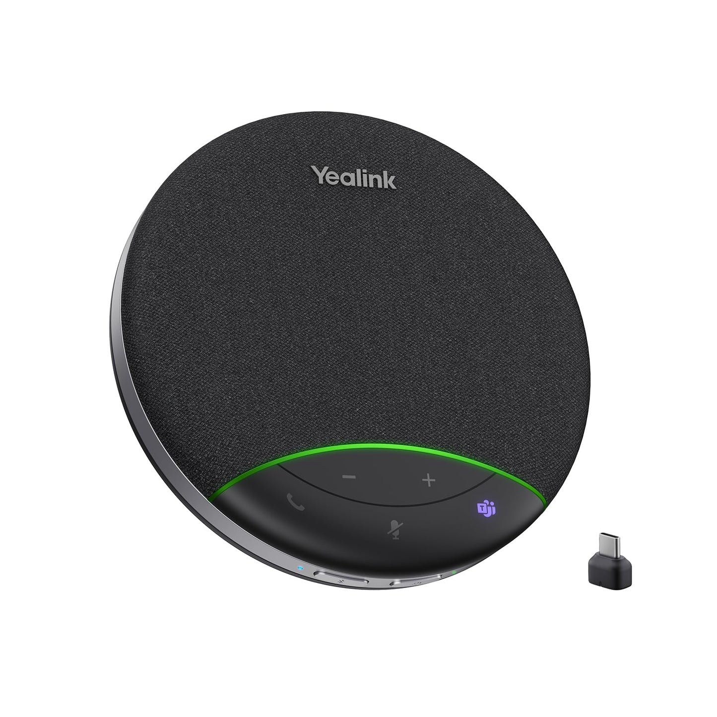 Yealink Sp92 Conference Speaker and Microphone with Bluetooth Dongle, Teams Certified, Noise Reduction, 20H Call Time USB Speakerphone for 4-6 People Meeting Room