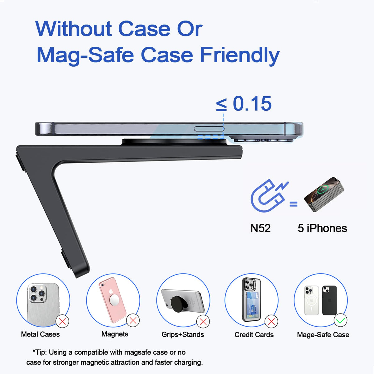 Wireless Charging Station - Magnetic Charger for iPhone 17/16/15/14/13/12 Series, Compatible with Apple, Stable Wireless Charger Stand for Desk & Bedside, Gifts for Men/Women