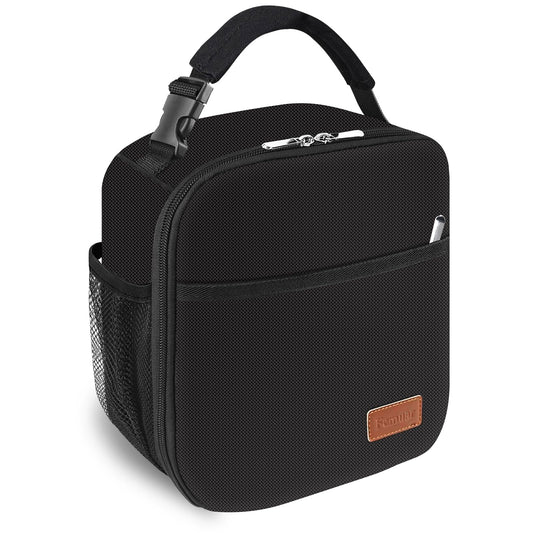 Femuar Lunch Box for Men Women Adults, Small Lunchbox for Work Picnic - Reusable Lunch bag Portable Lunch tote, Black