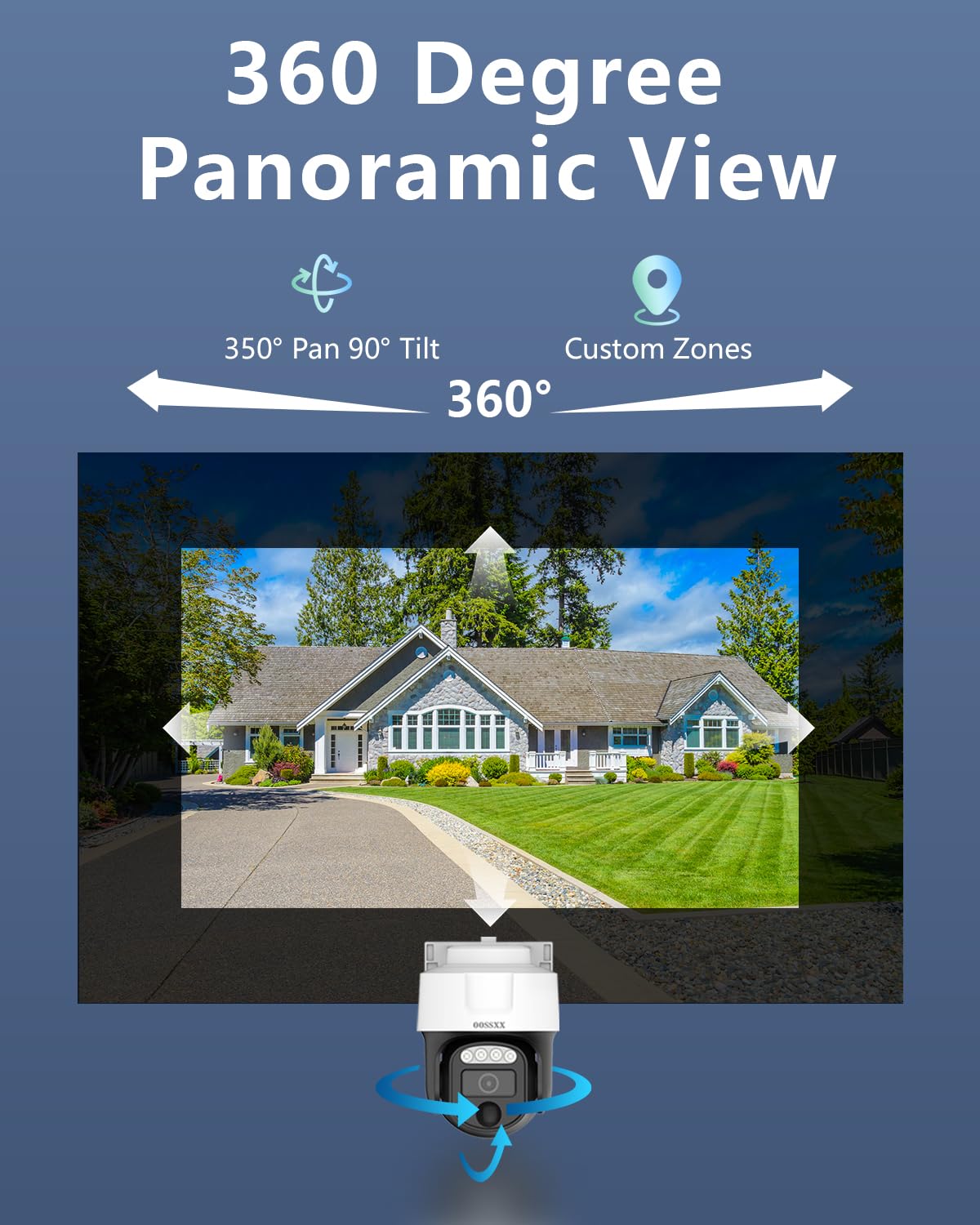 (2026 New) 4K PTZ Wired Outdoor Security Camera System, 8CH DVR with 1TB HDD, 4 Cameras, Remote Control, No Monthly Fee App, 122° Wide Angle, AI Human Detection, Audio Mic, IR Night Vision, Indoor