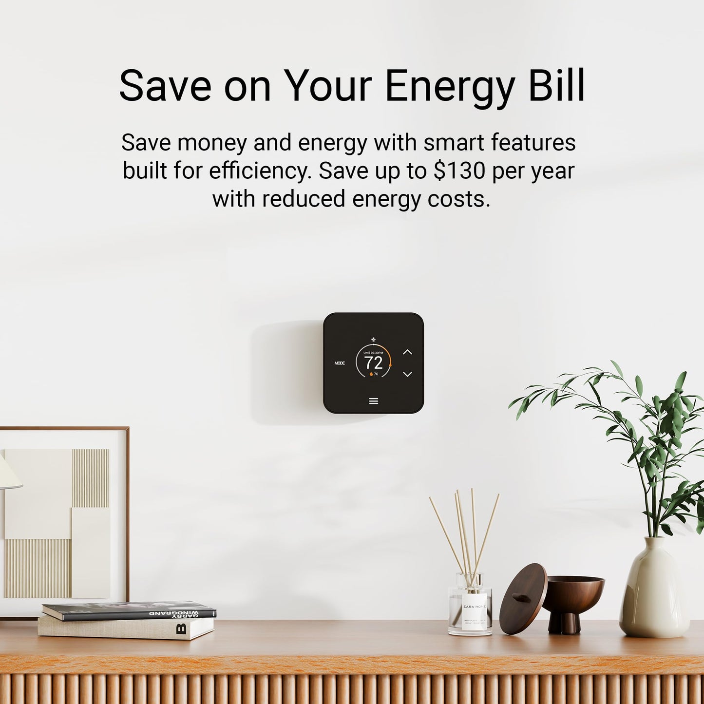 Lux TQ1 Smart Thermostat for Home, Programmable WiFi with Matter Protocol for Temperature Control, C-Wire or Power Bridge Required - Works with Apple Home and Google Home - termostato inteligente wifi
