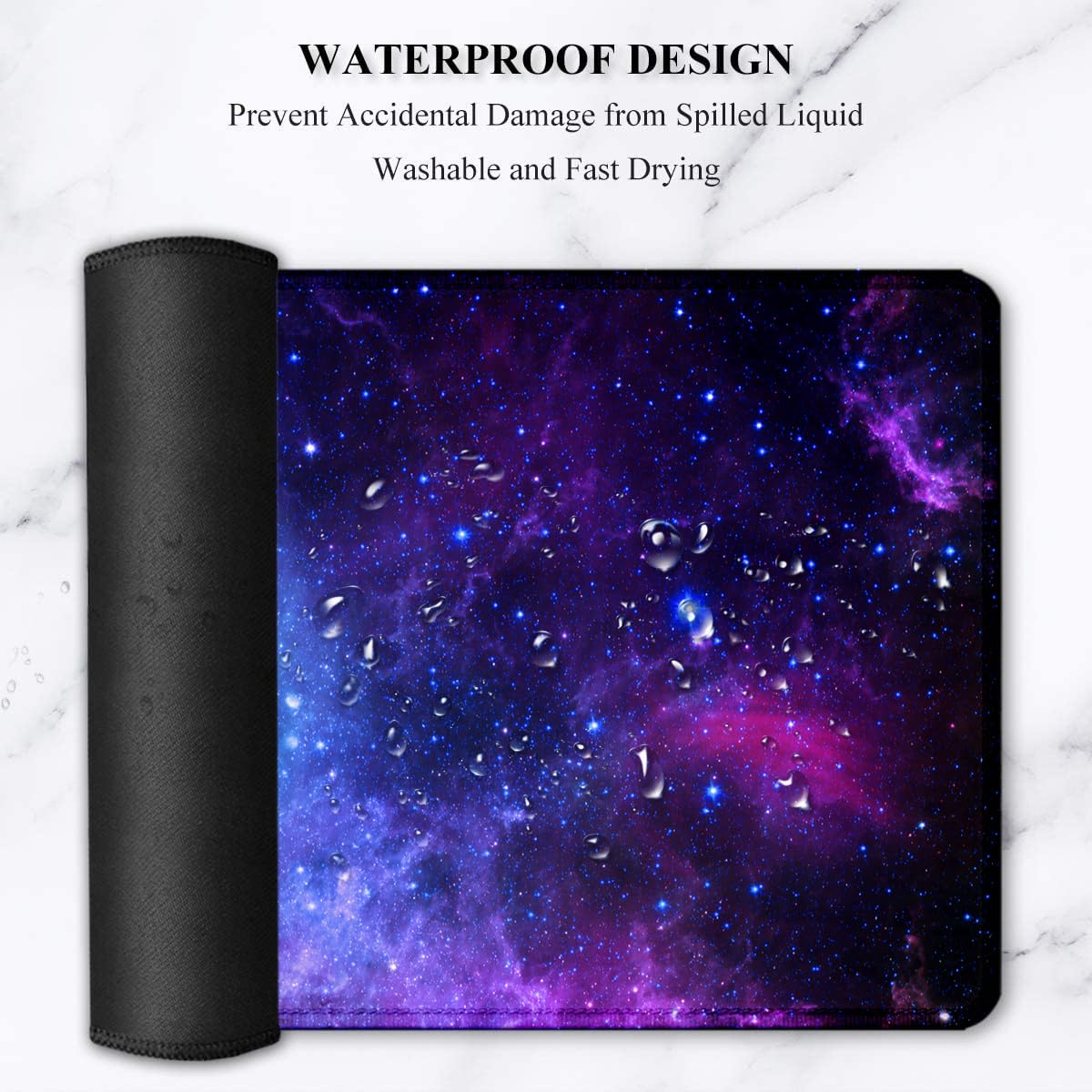 LATEEFAH Mouse Pad with Wrist Rest, Desk Mat + Keyboard Wrist Rest Set, Desk Pad for Keyboard and Mouse, 4-in-1 Large Mouse Pad with Wrist Support for Office, Home
