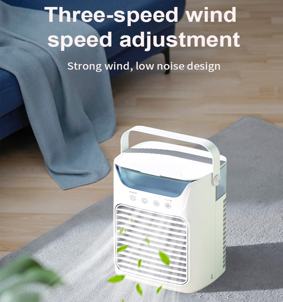Portable Air Conditioners Personal Air Cooler, 3 in 1 Evaporative Air Cooler with 3 Wind Speeds, Large Water Tank, LED Night Lights, 6H Timer, Air Cooling Fan for Bedroom Office