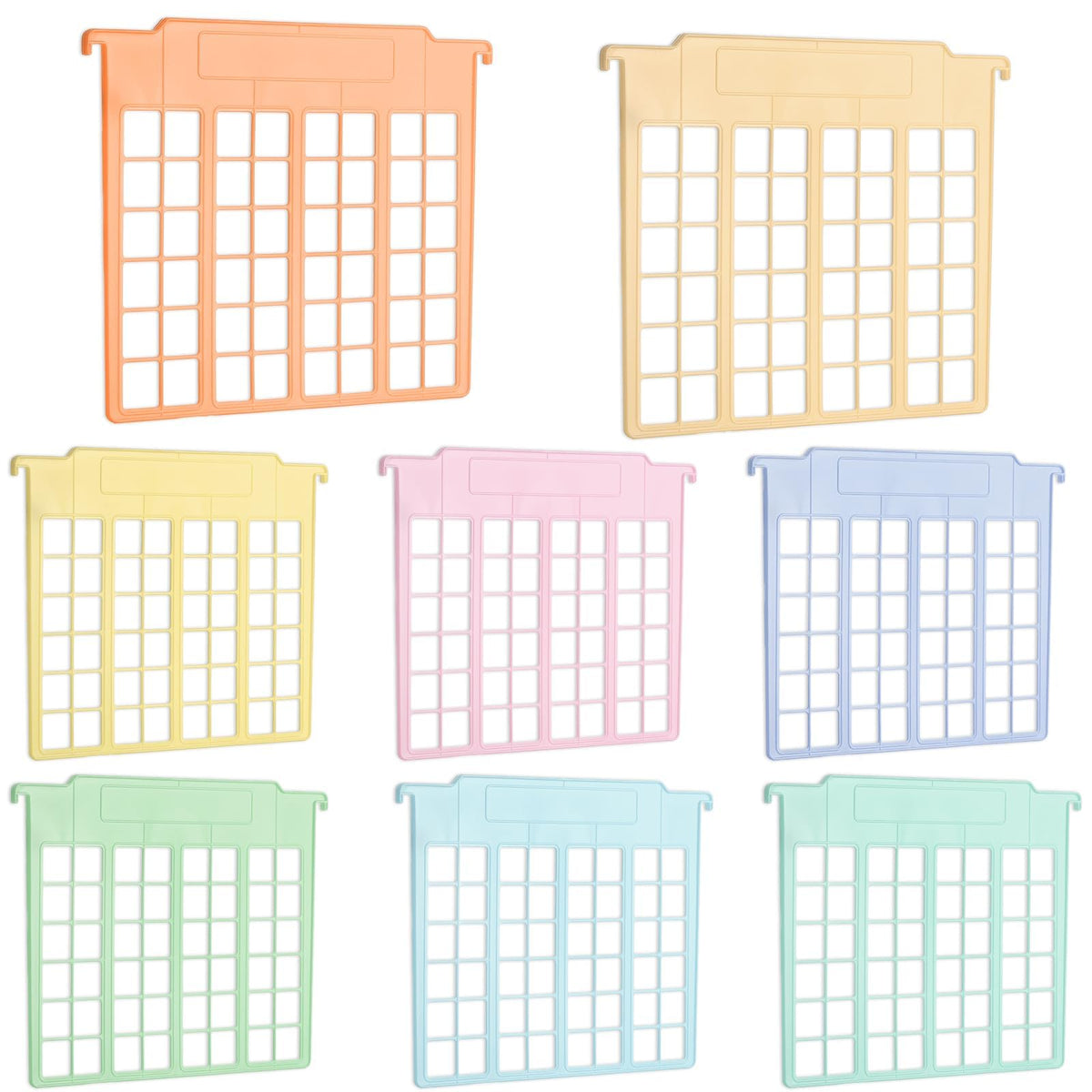 party greeting 8 Pack File and Folder Dividers 9x11.4 Inches Plastic Hanging Filing Cabinet Dividers Organizers Insertable File Separators Supplies for Office Drawer Organization (Pastel)