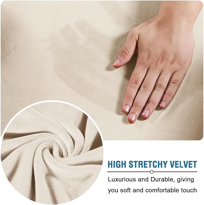 H.VERSAILTEX Rich Velvet Stretch 2 Piece Cover Chair Slipcover Sofa Cover