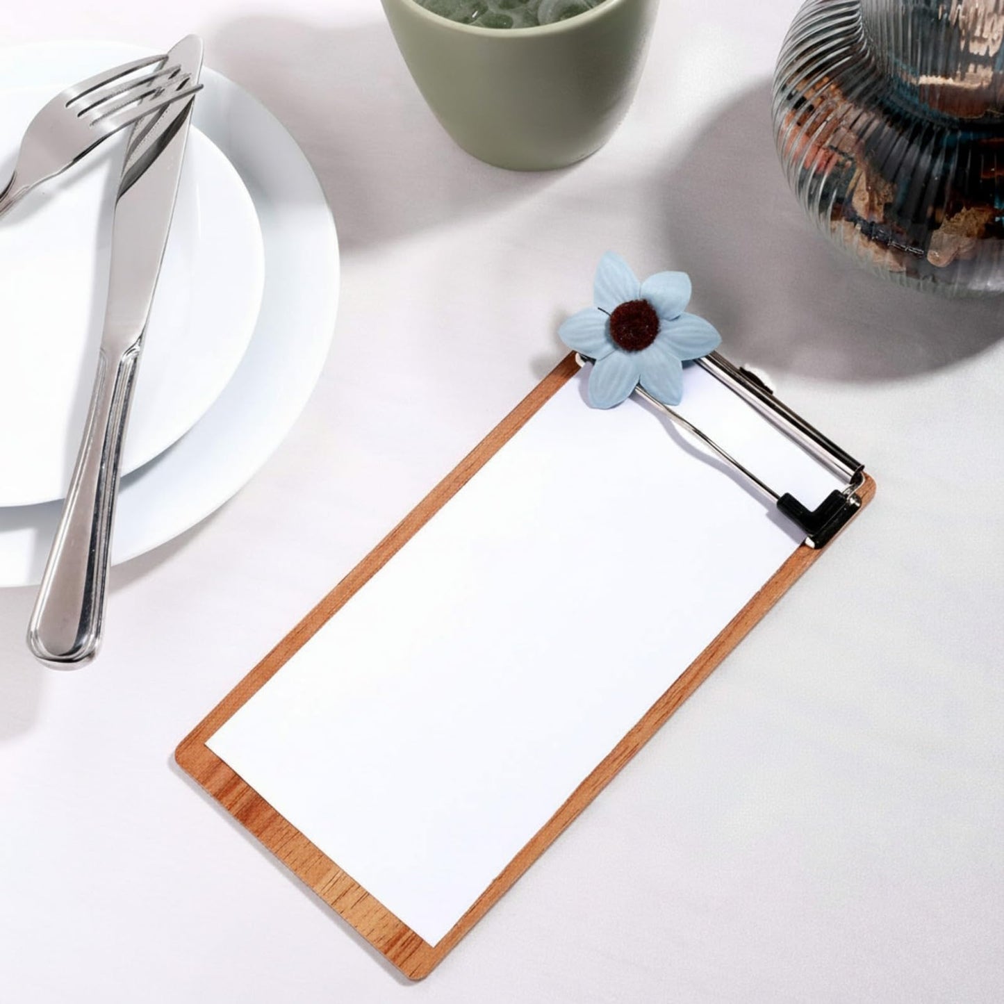 Epakh 30 Pcs Mini Clipboard Small Clipboards Wooden Half Page Clipboard Wood Check Presenters Kids Clipboards for Restaurant School Waitress Guest Server Books Menu Holder, 8 x 4 Inch