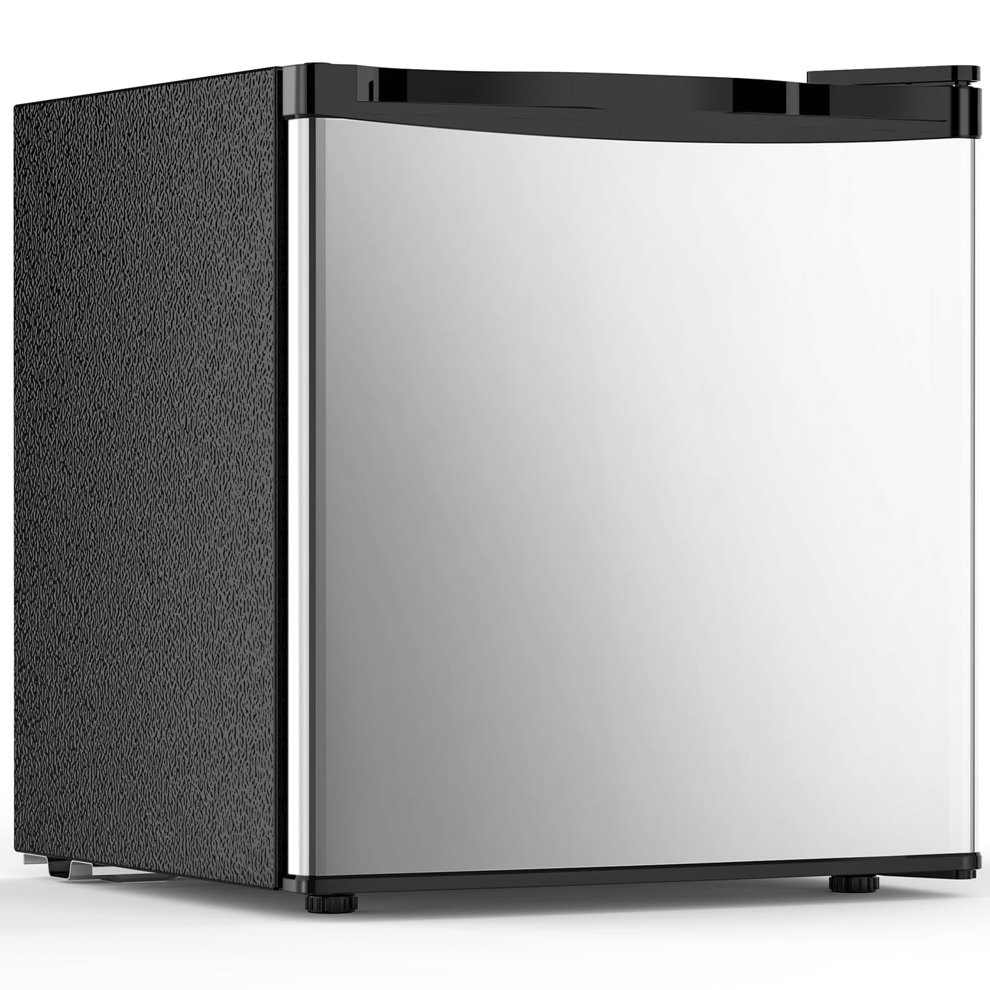 Electactic 1.7 Cu.ft Mini Fridge with Freezer, Compact Refrigerator, Single Reversible Door, Ultra Quiet, Energy Efficient for Office, Dorm, Bedroom, Apartment, Silver