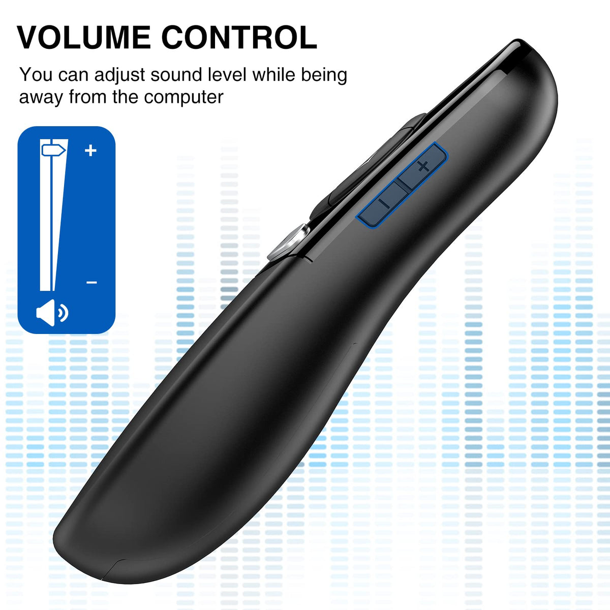 DINOSTRIKE 2 in 1 Type C and USB Presentation Clicker with Air Mouse Control, RF 2.4GHz Wireless Presenter Remote PowerPoint Clicker Slide Pointer Advancer for Computer Laptop Classroom Office