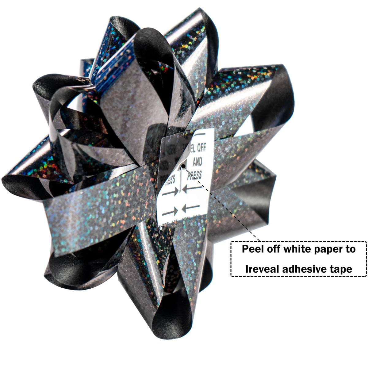 WRAPAHOLIC Black Gift Bow Assortment (24 Bows) for Birthday, Wedding, Christmas, Baby Shower, Bridal Showers