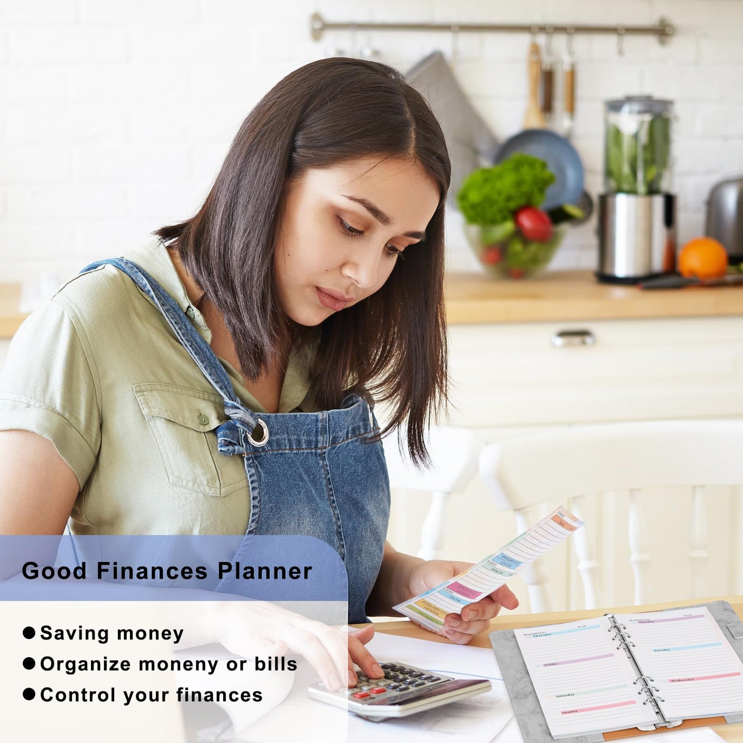 Toplive 7 Pack A5 Planner Inserts Monthly Weekly Planner Refills Paper 6 Ring Expense Budget Sheets with Cash Envelopes Divider Ruler Stickers, for A5 Planner Binder Cover, Colorful