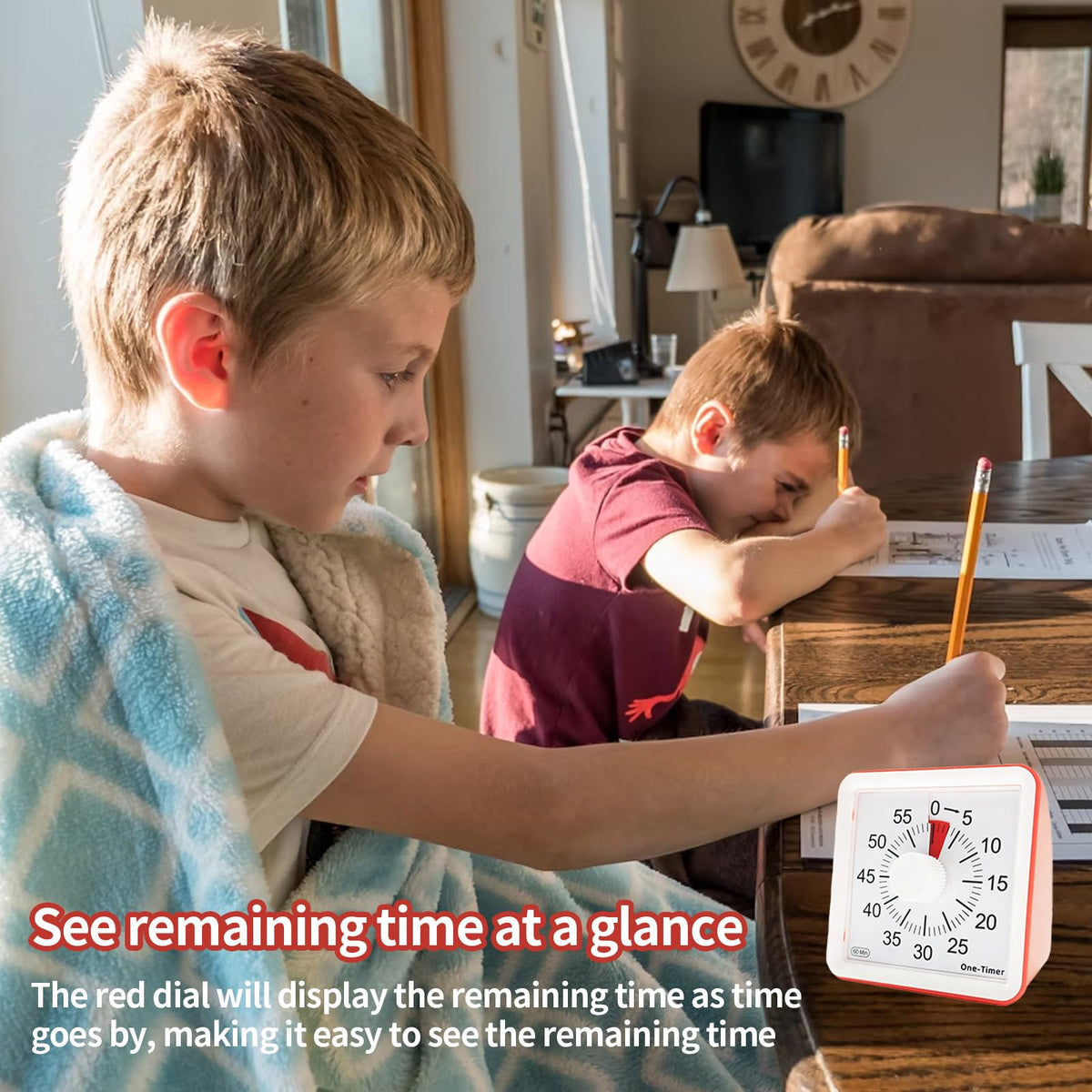 60 Minutes Countdown Visual Timer,Manage Time Well for Kids and Adults,Silent Travel Time Design for Education,Classroom,Home