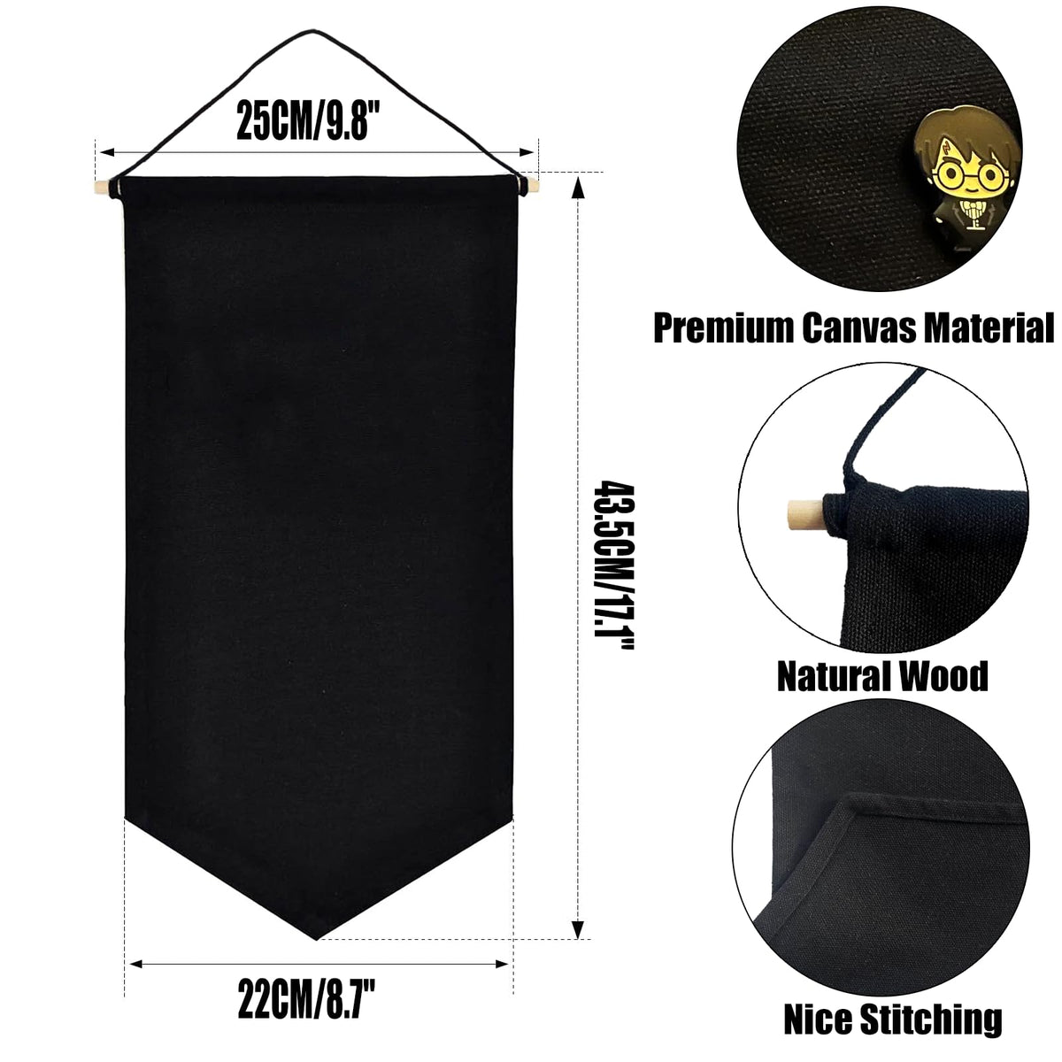 Artenny 3PCS Pin Display Banner Board, Enamel Pin Collection Display Holder with Hooks, Pin Board for Enamel Pin, Wall Hanging Brooch Jewelry Organizer (A)