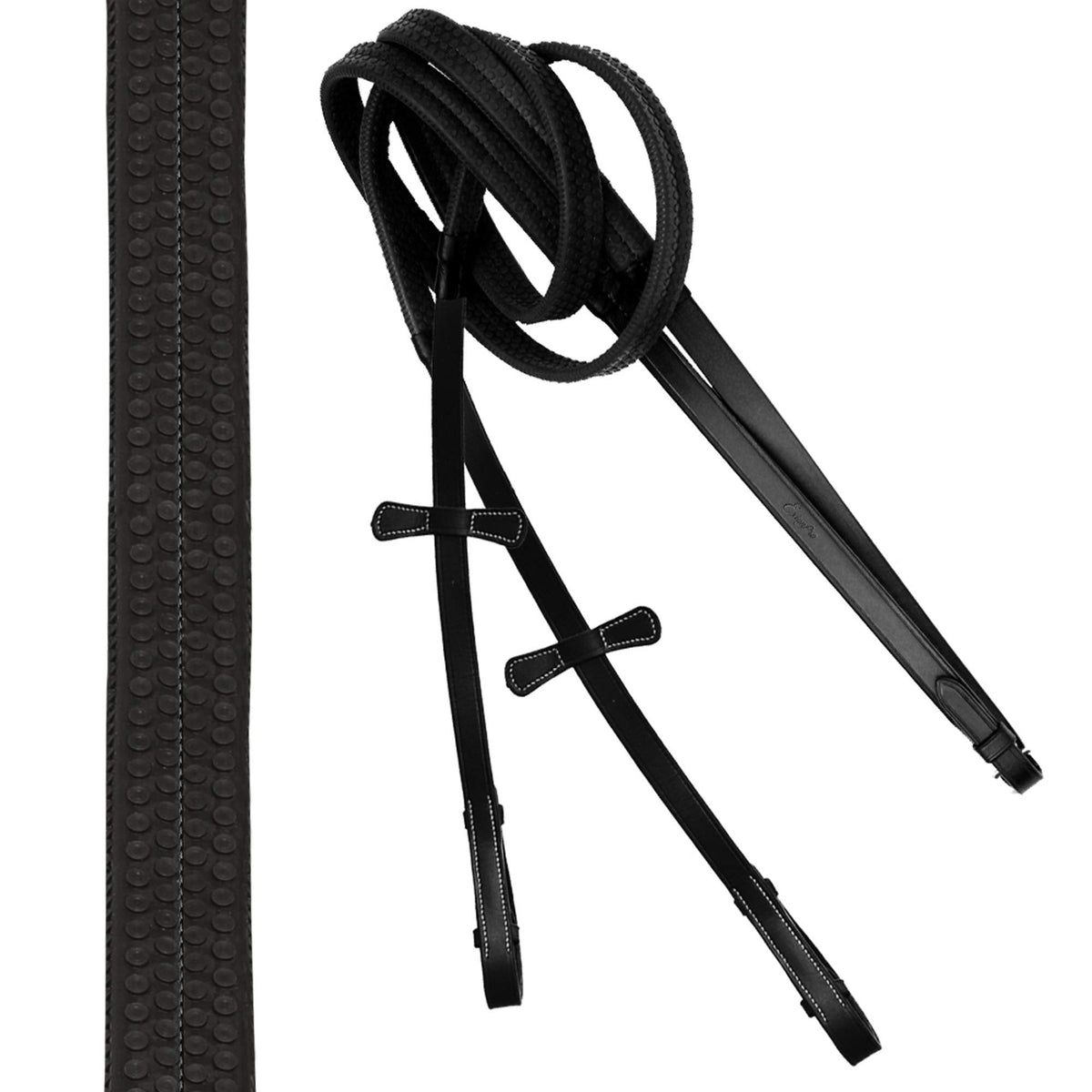Exion White Shine Blings & Browband & Snaffle Bling Noseband & White Soft Lined Padded Bridle & Rubber Reins. | Browbands with Bling | Bling Browbands | English Tack for Horses