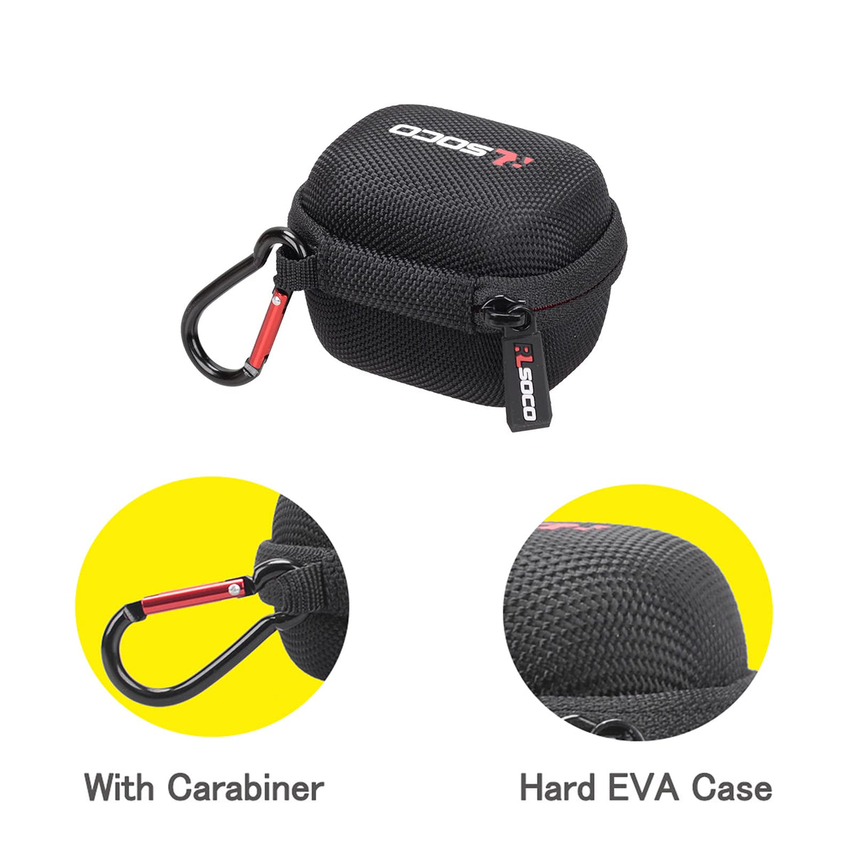 RLSOCO Hard Case for Sennheiser Consumer Audio CX Plus/CX/CX 400BT / CX 500BT True Wireless Earbuds | Shockproof, Dustproof, Water-Resistant Storage Pouch, with Sturdy Metal Hook (Case Only)