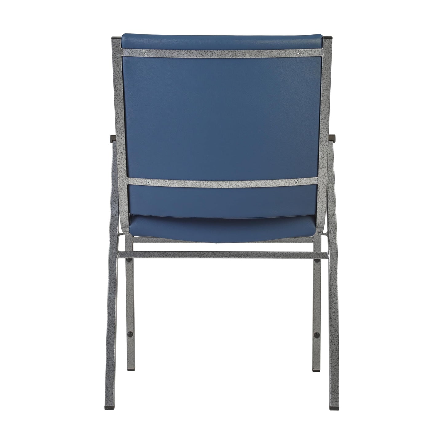 Flash Furniture Hercules Series Heavy Duty Navy Vinyl Stack Chair with Arms and Ganging Bracket