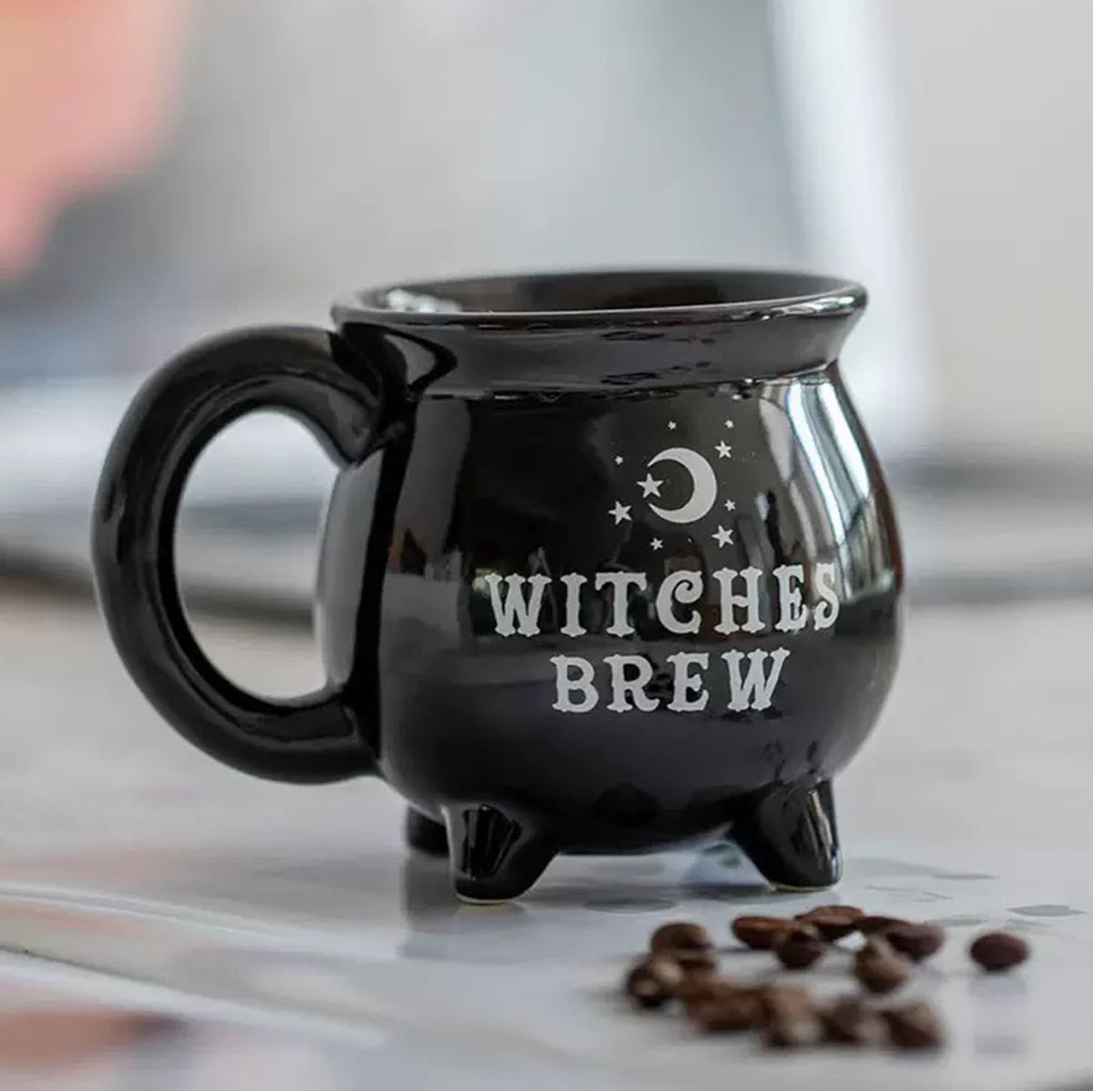 HOPOYGOS Ceramic Cauldron Mug - 12 oz Witches Brew Themed Coffee Cup, Microwave & Dishwasher Safe, Unique Magic Potion Mug for Tea, Coffee, Hot Chocolate, Fun Gift for Witchy & Fantasy Lovers