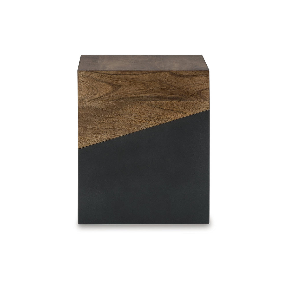 Signature Design by Ashley Trailbend Eclectic Accent End Table, Brown & Gunmetal