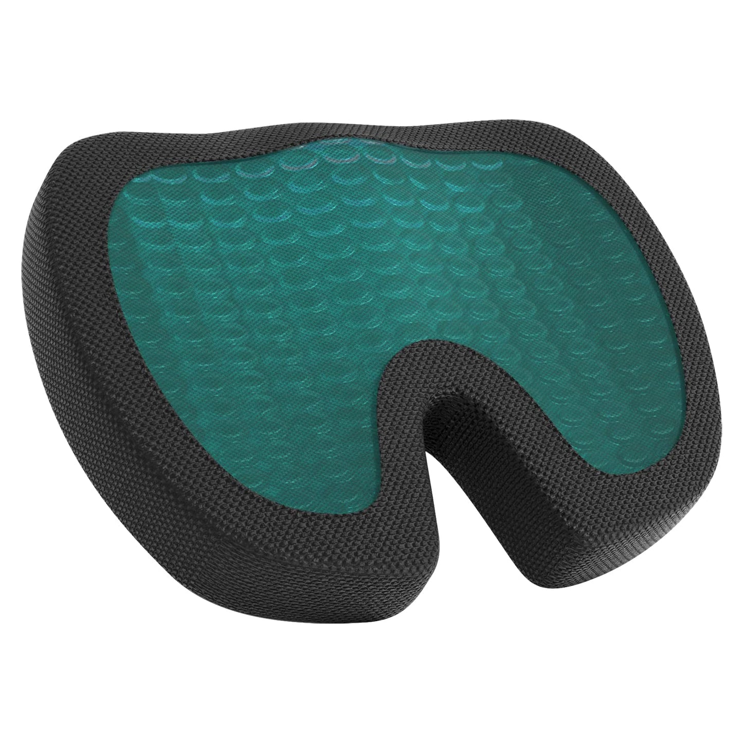 Amazon Basics Comfortable Seat Cushion for Office Chairs, Gel Enhanced Memory Foam, Non-Slip, Cooling Support for Long Sitting, Black