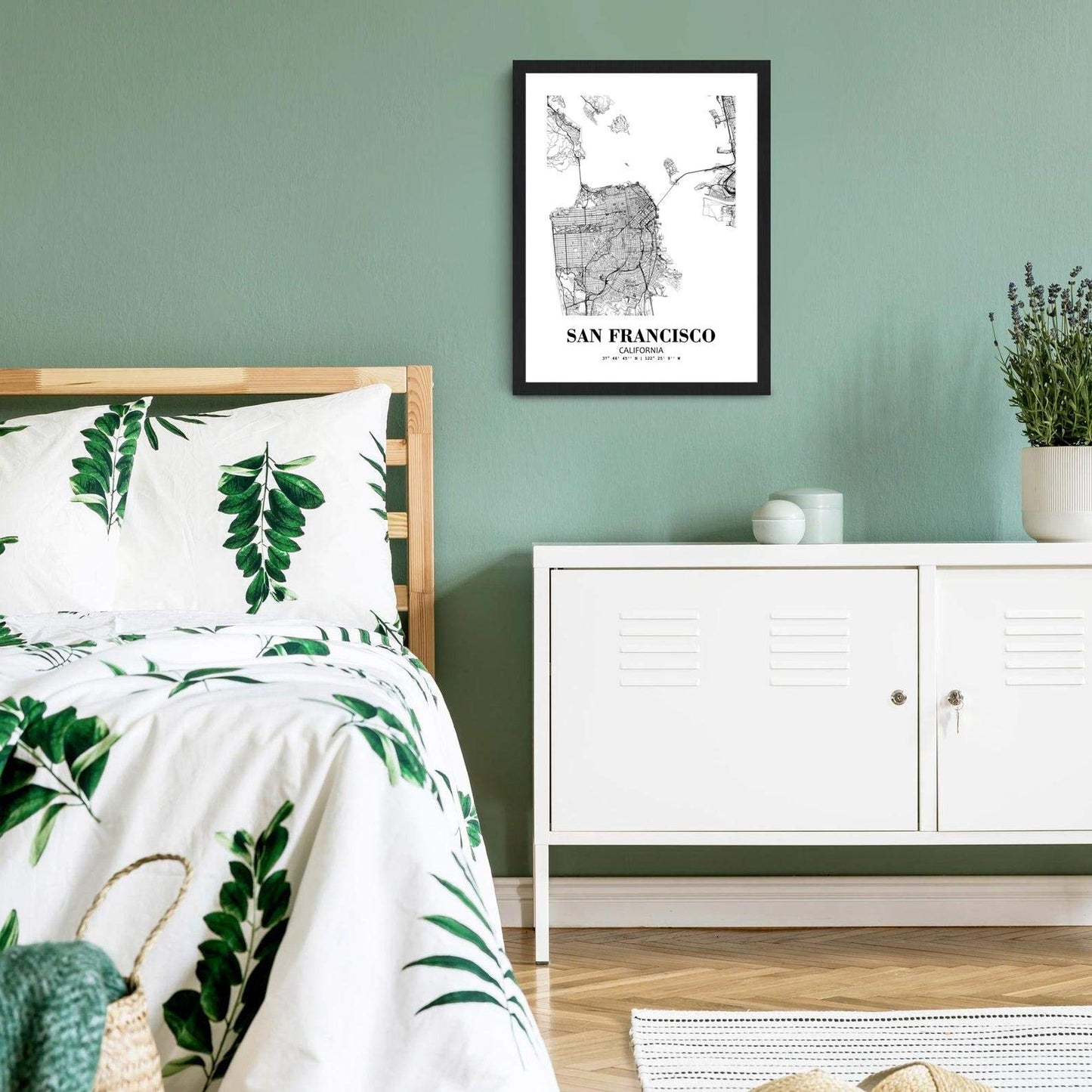 Eleville 8X10 Unframed San Francisco California City View Abstract Road Modern Map Art Print Poster Wall Office Home Decor Minimalist Line Art Hometown Housewarming wgn474